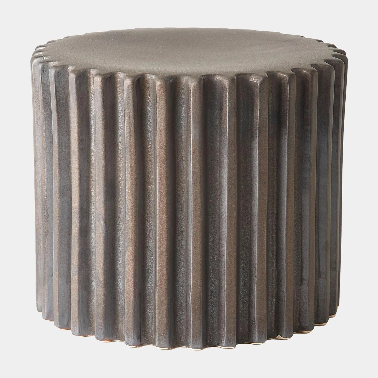 Global Views Perry Gear Stool Matte Brown - Image 3