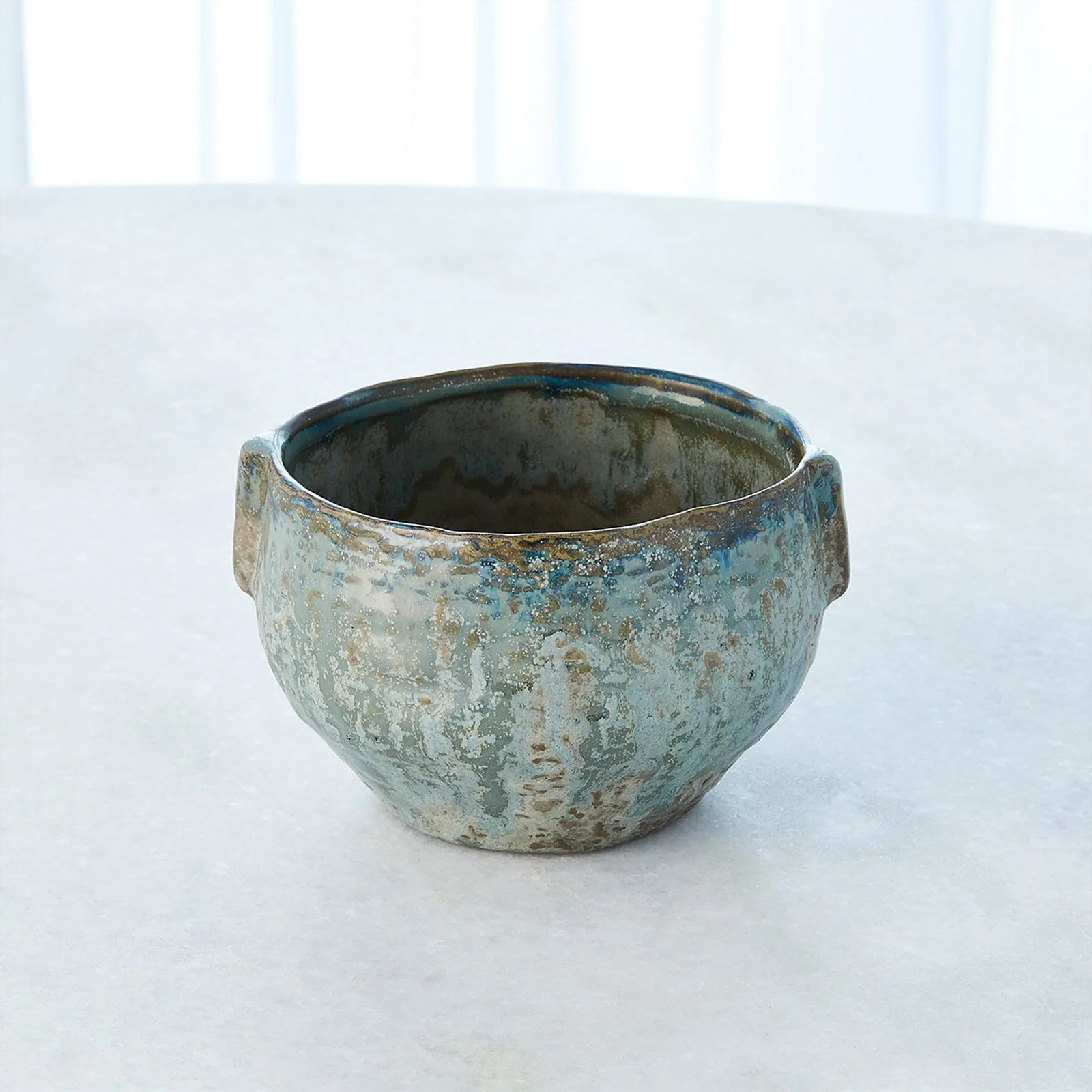 Global Views Small Reactive Seaform Pinch Pot Planter - Image 4