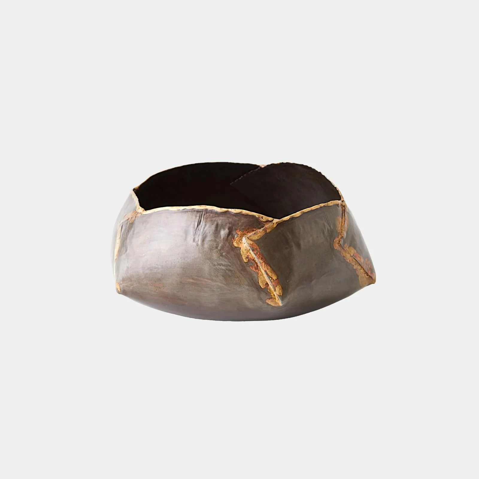 Global Views Pleated Armor Antique Gunmetal Bowl - Image 2