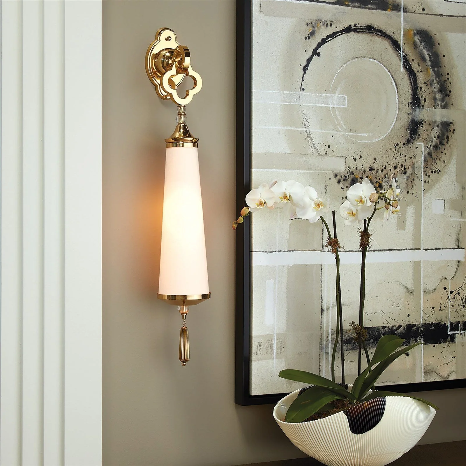 Global Views Hardwire Quatrefoil Sconce - Image 4