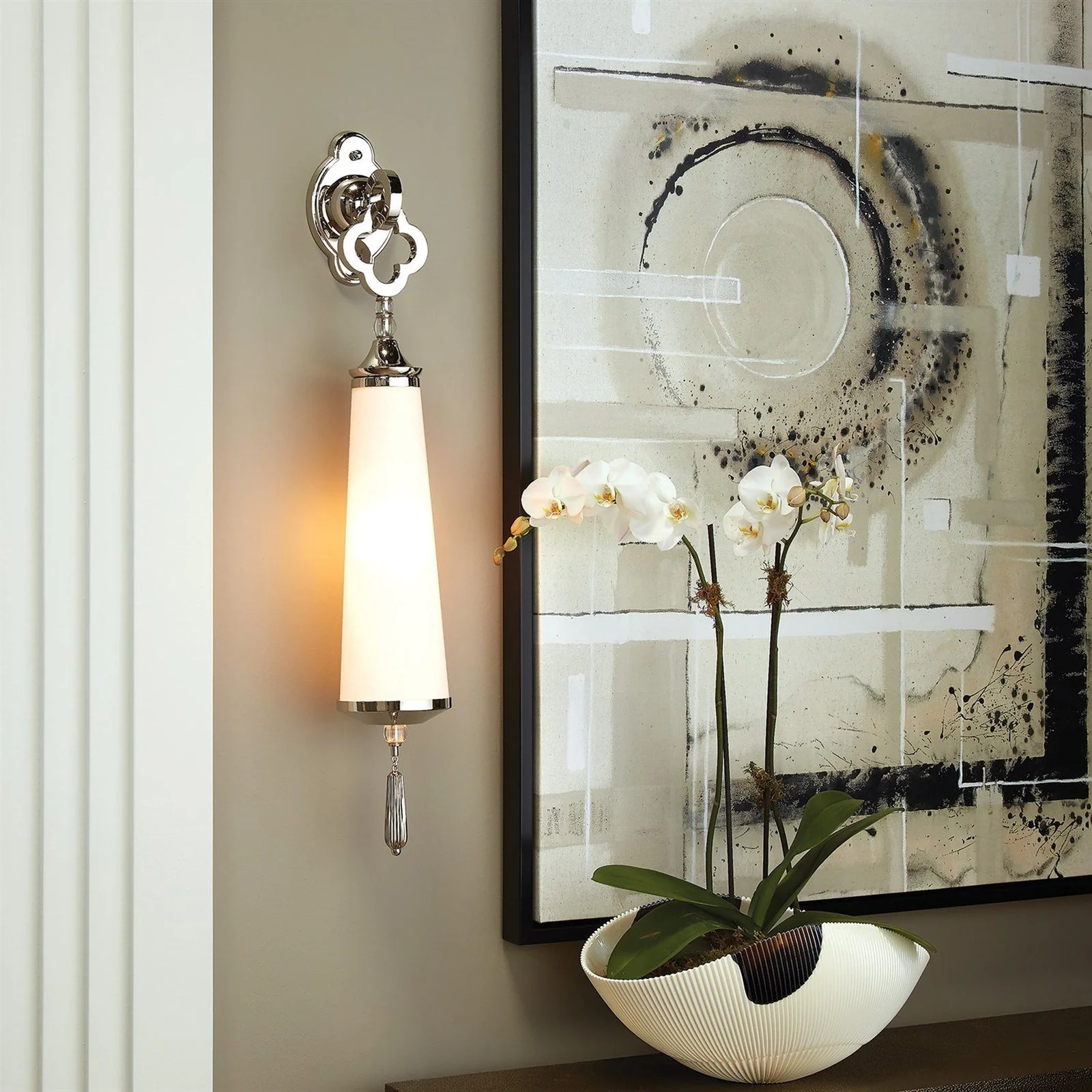 Global Views Hardwire Quatrefoil Sconce - Image 9