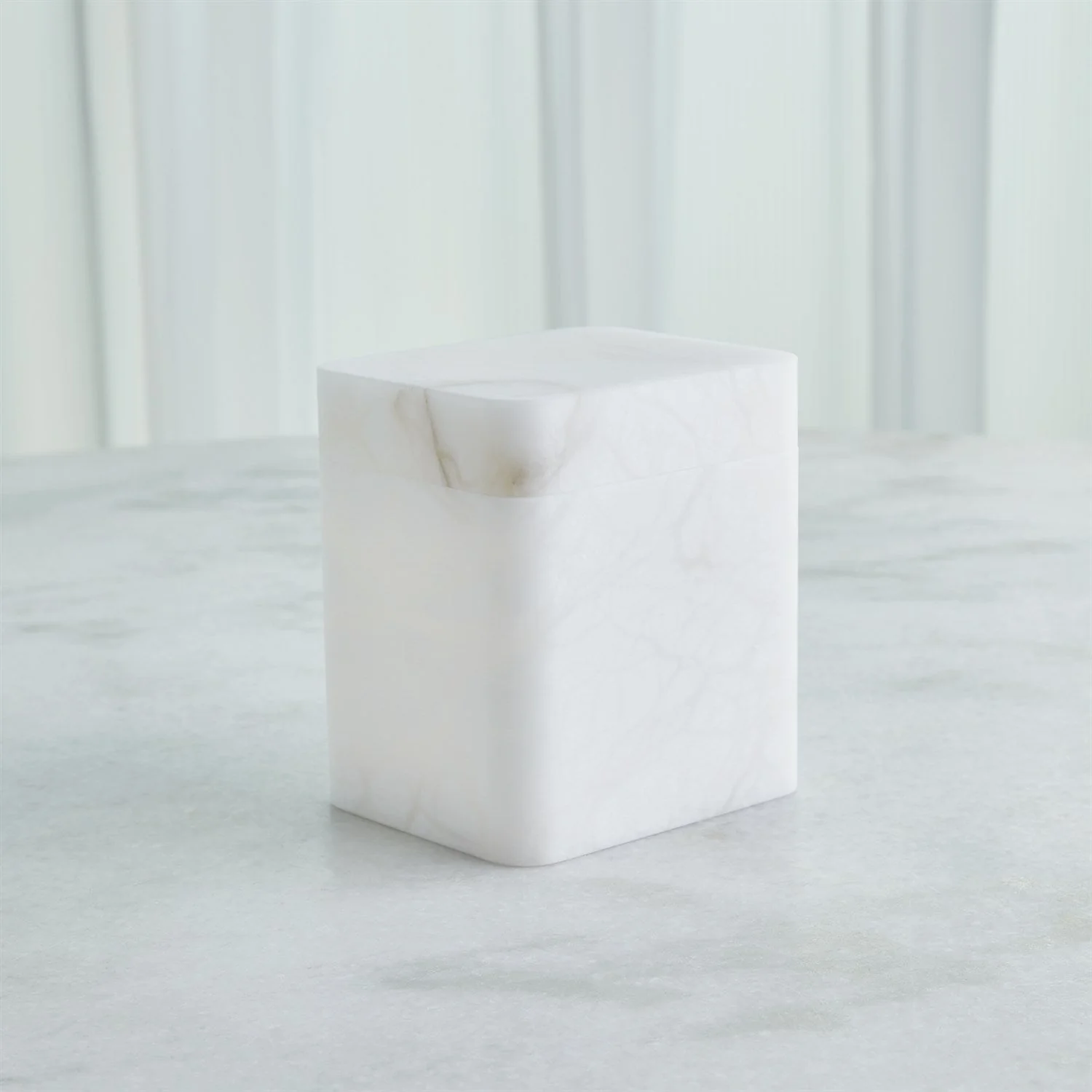Global Views White Raggio Alabaster Box - Image 10