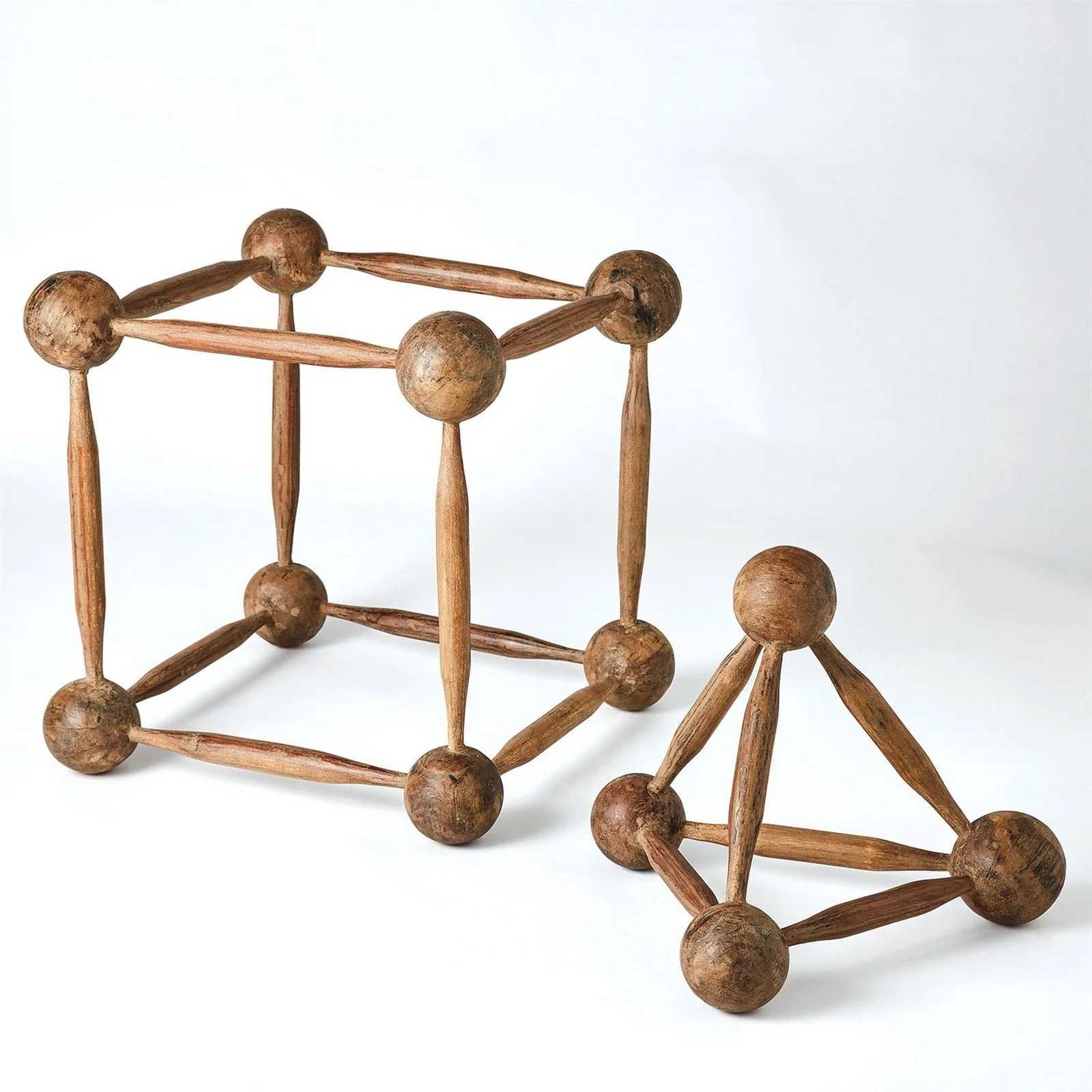 Global Views Rollerpin Sculpture Wooden Ball - Image 3