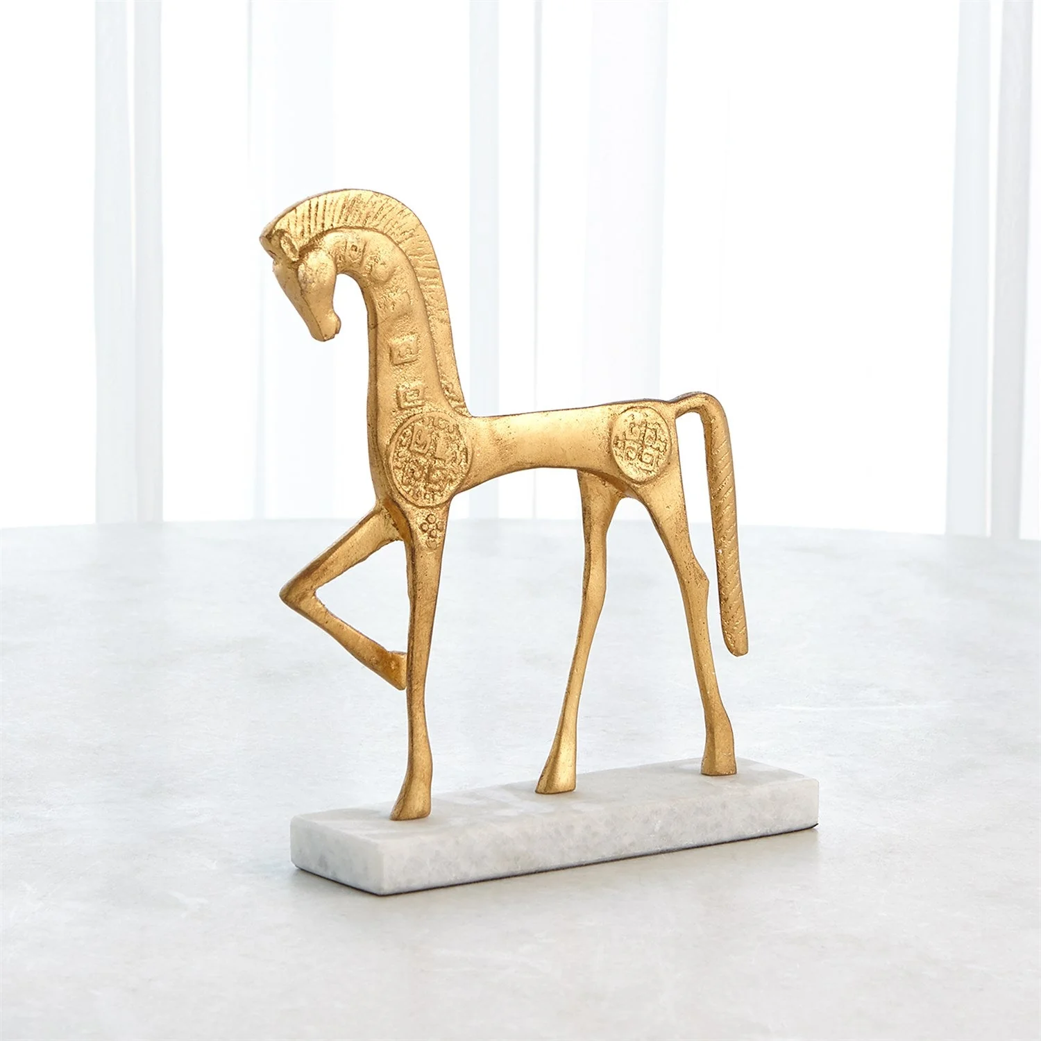 Global Views Gold Roman Horse - Image 5