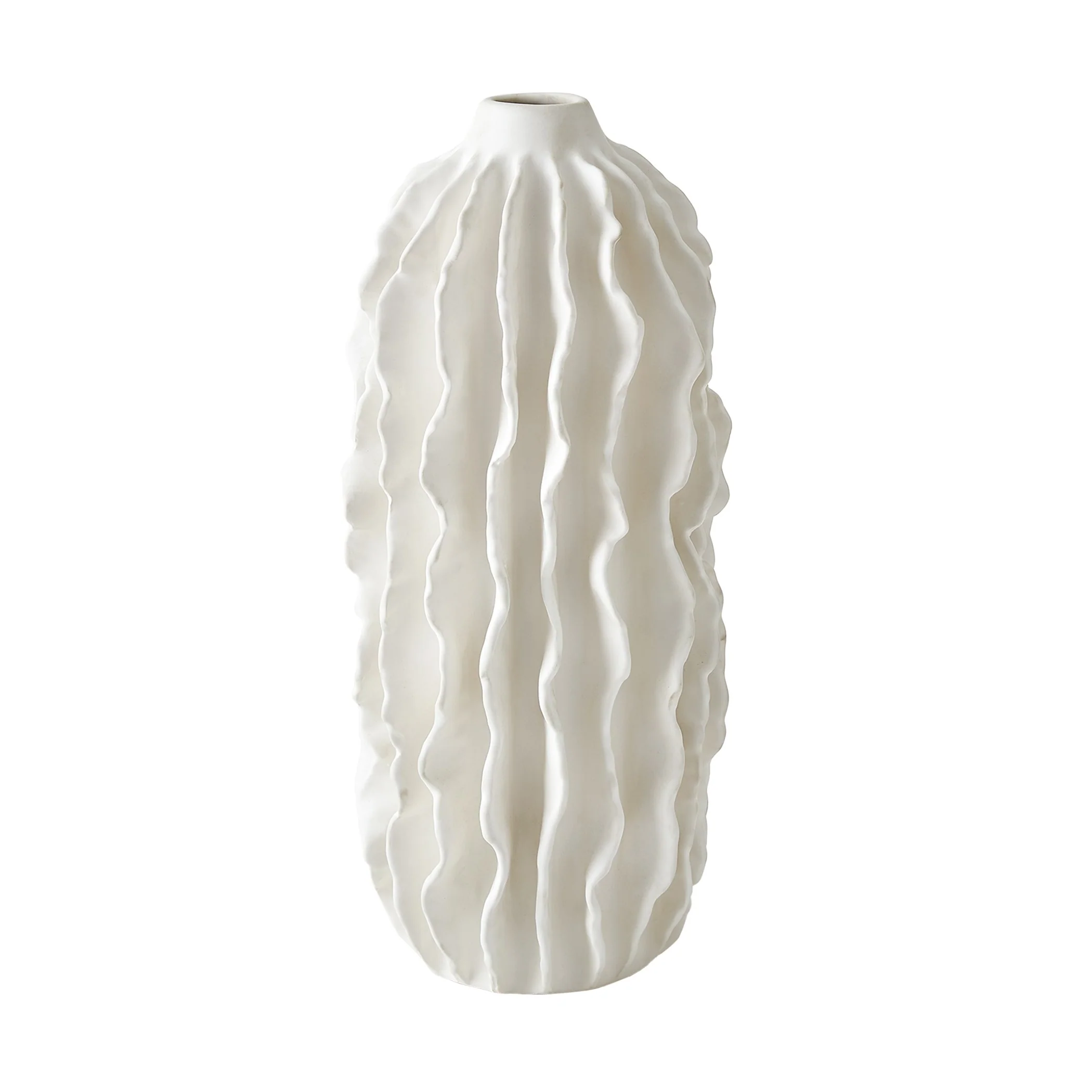 Global Views Matte White Sea Ribbons Vase - Image 7