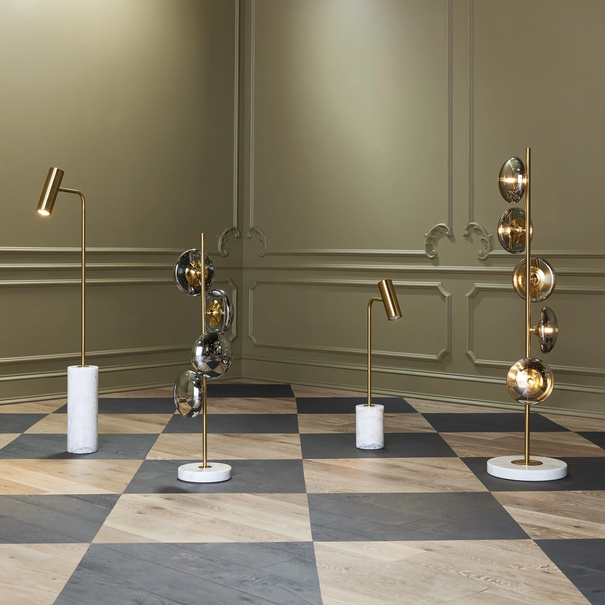 Global Views Brass Spotlight Floor Lamp - Image 11