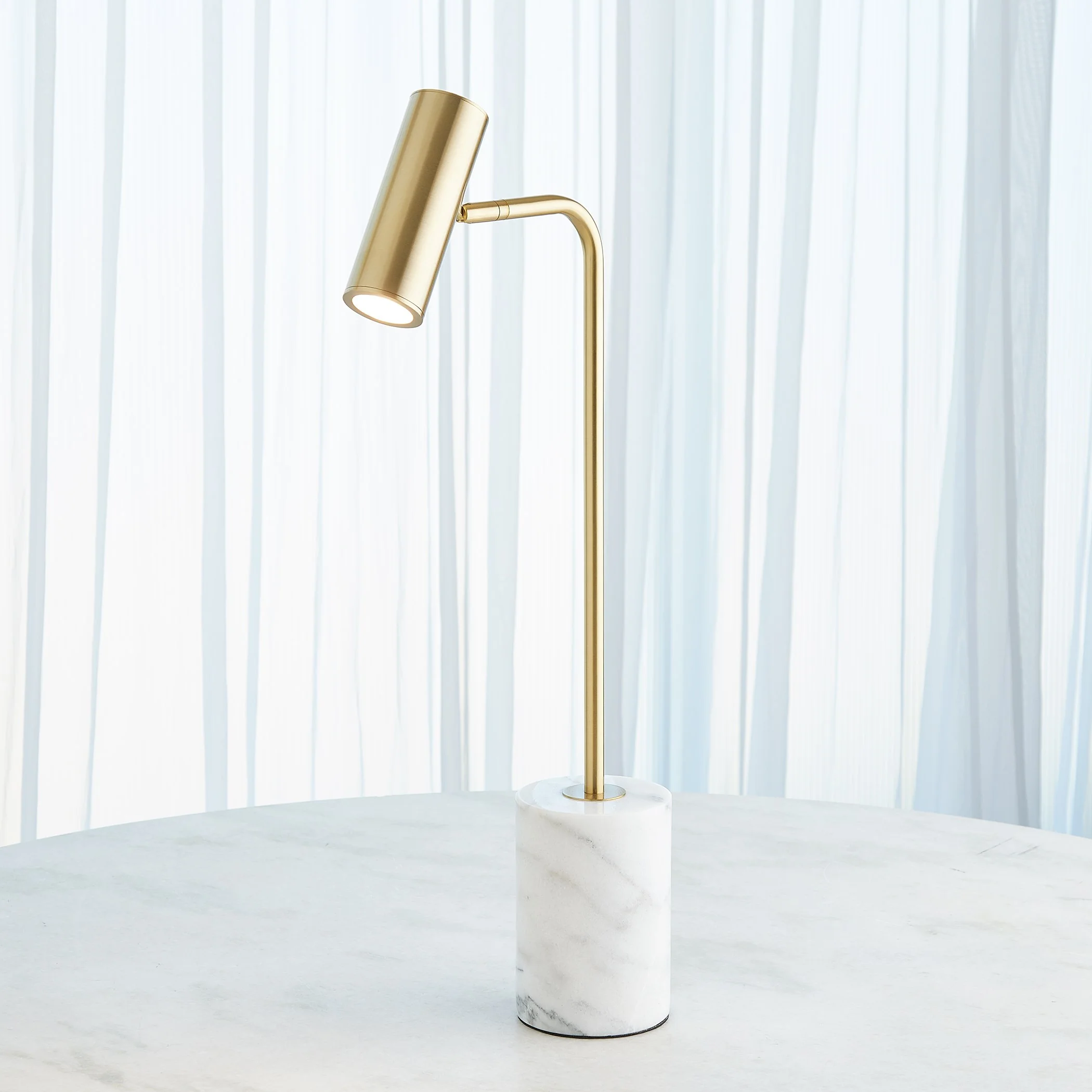 Global Views Brass Spotlight Table Lamp - Image 8