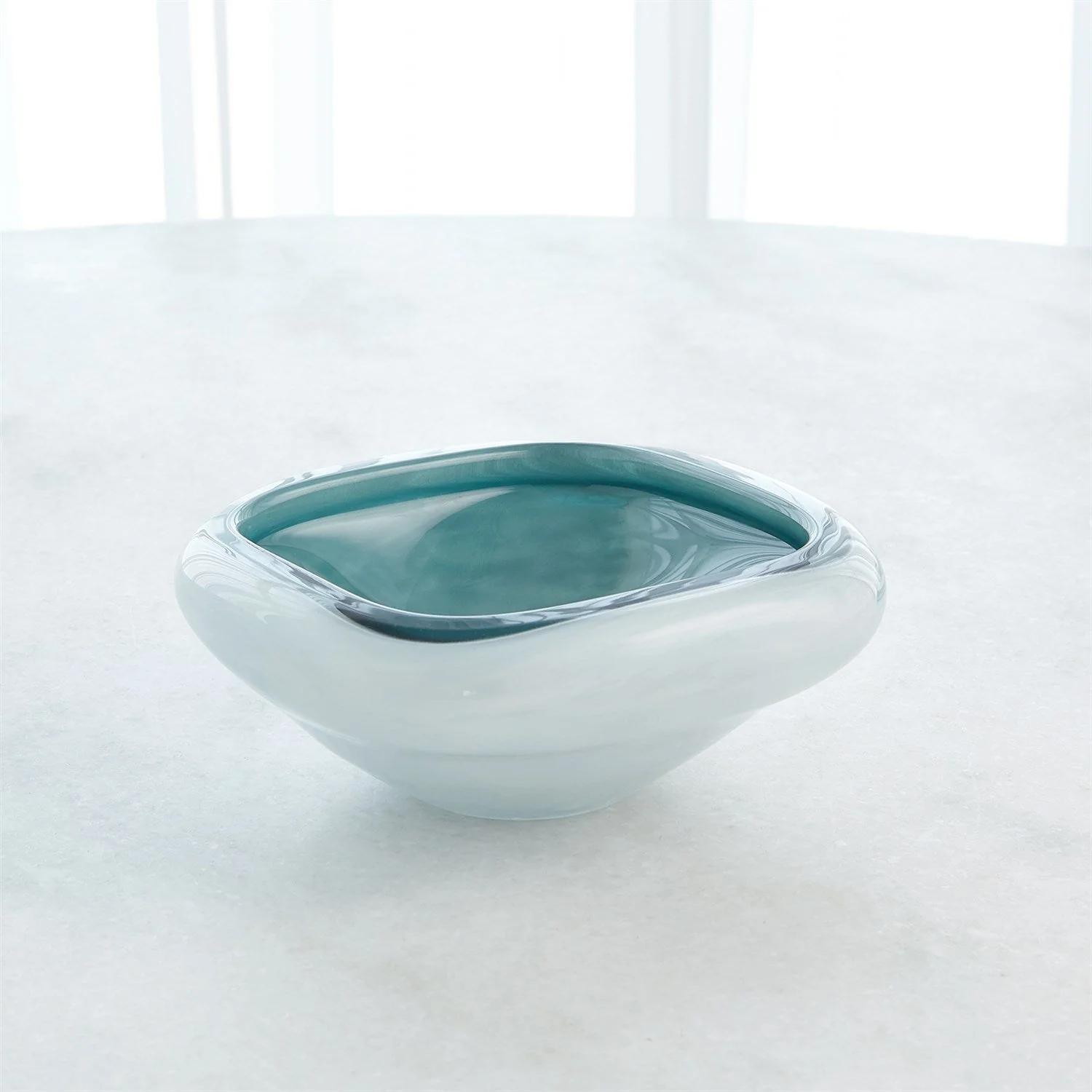 Global Views Azure Square Cased Glass Bowl - Image 13