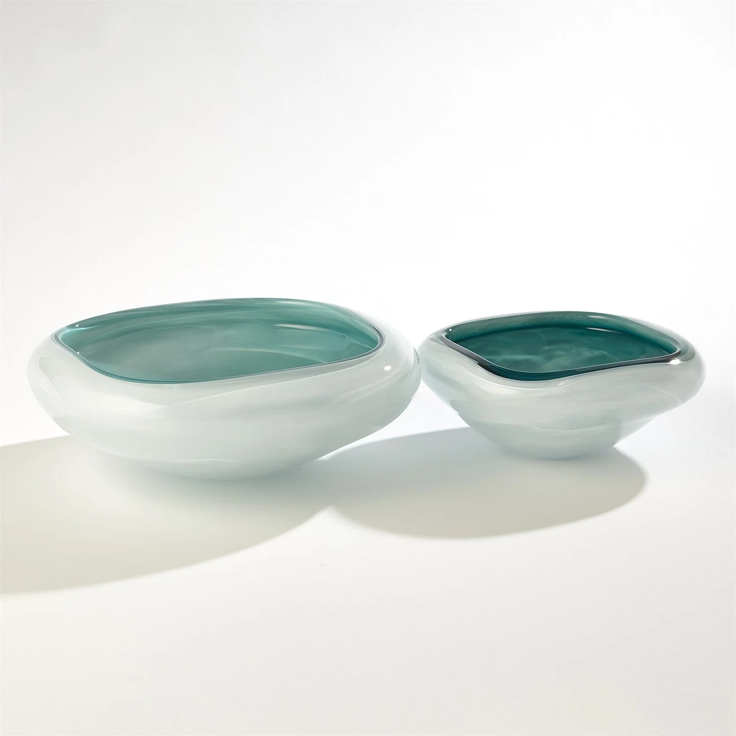 Global Views Azure Square Cased Glass Bowl - Image 5