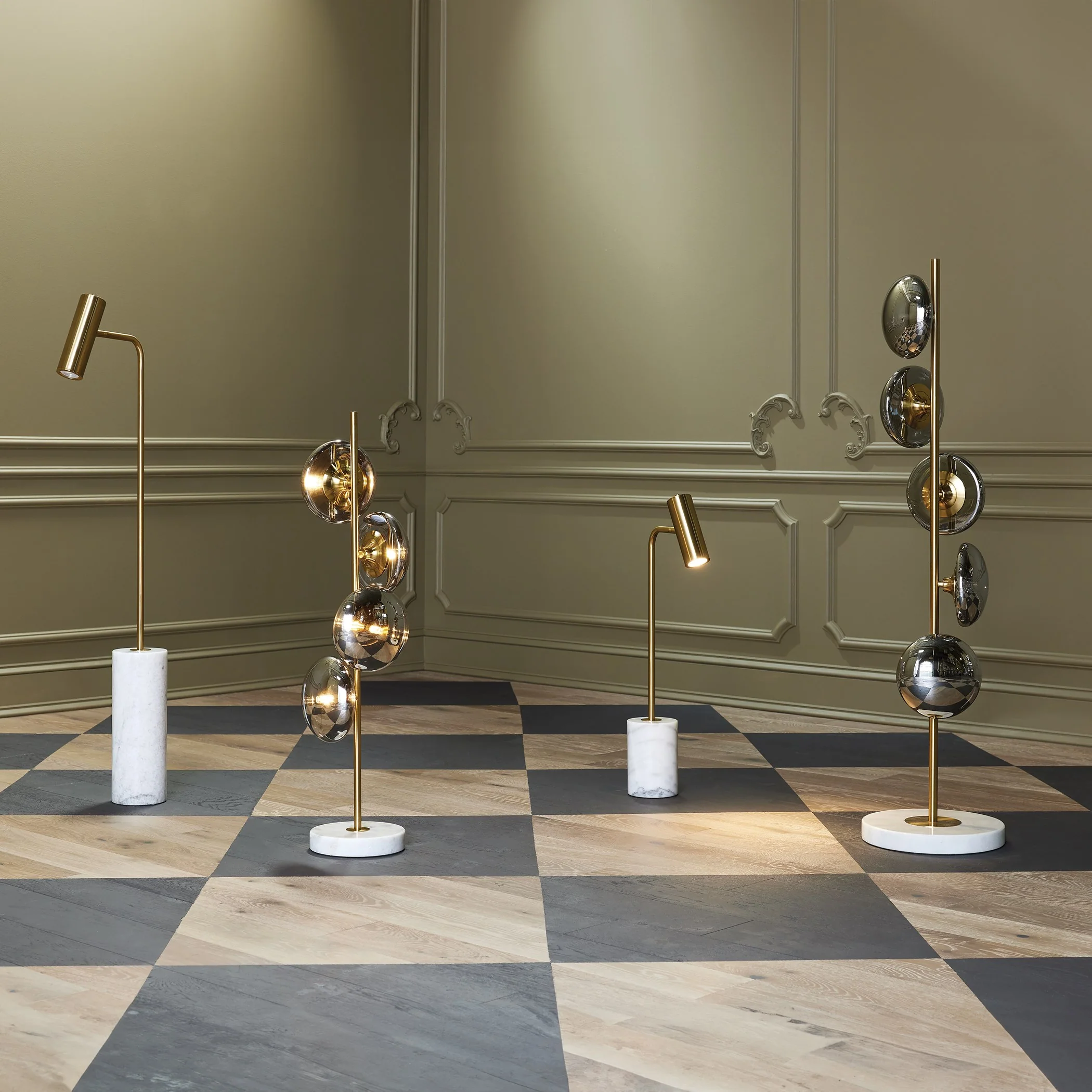 Global Views Smoke Brass Stellar Floor Lamp - Image 7