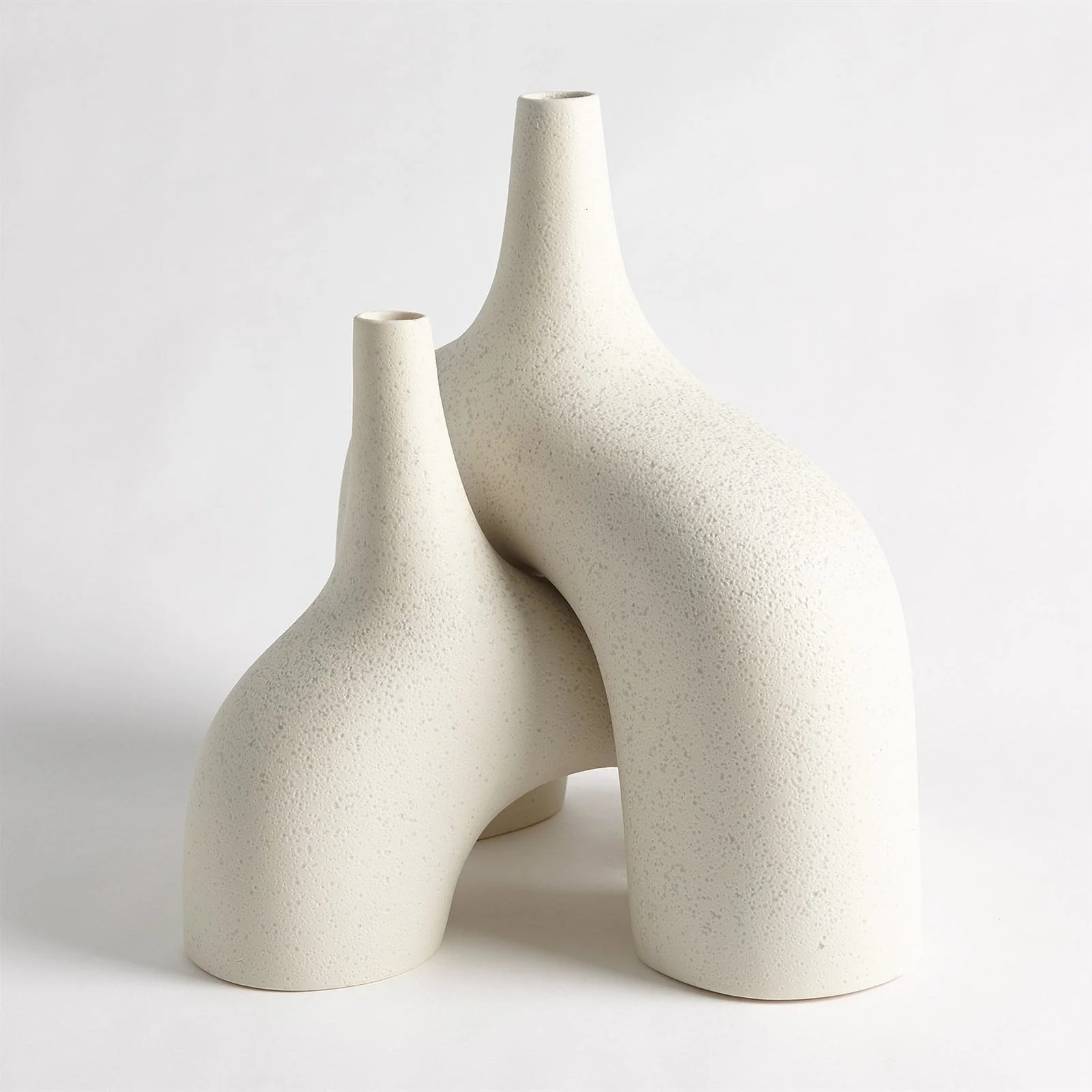 Global Views Cream Stone Stretch Vase - Image 3