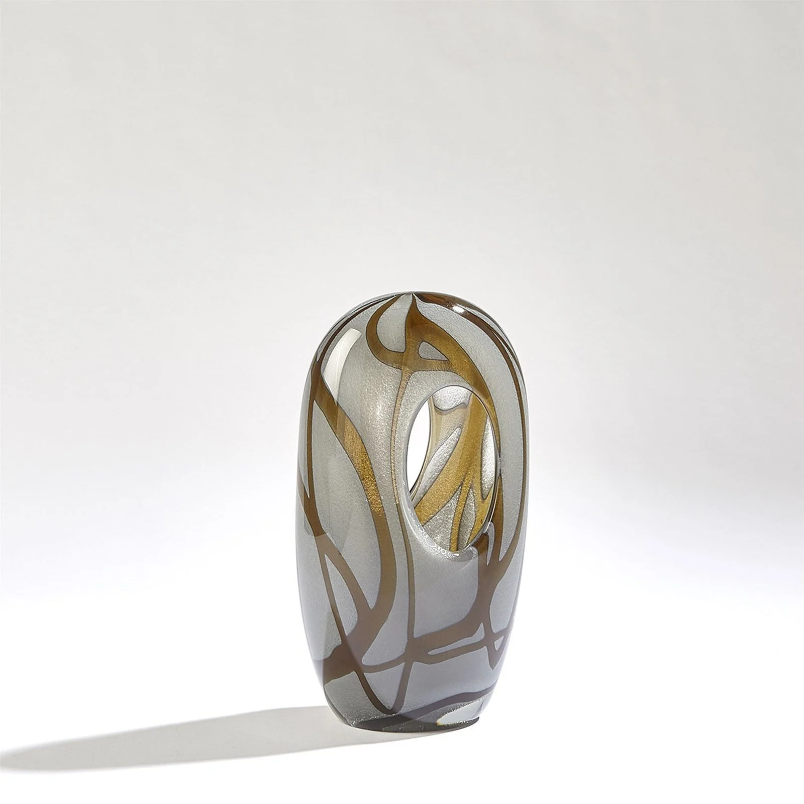Global Views Grey Amber Swirl Vase - Image 9