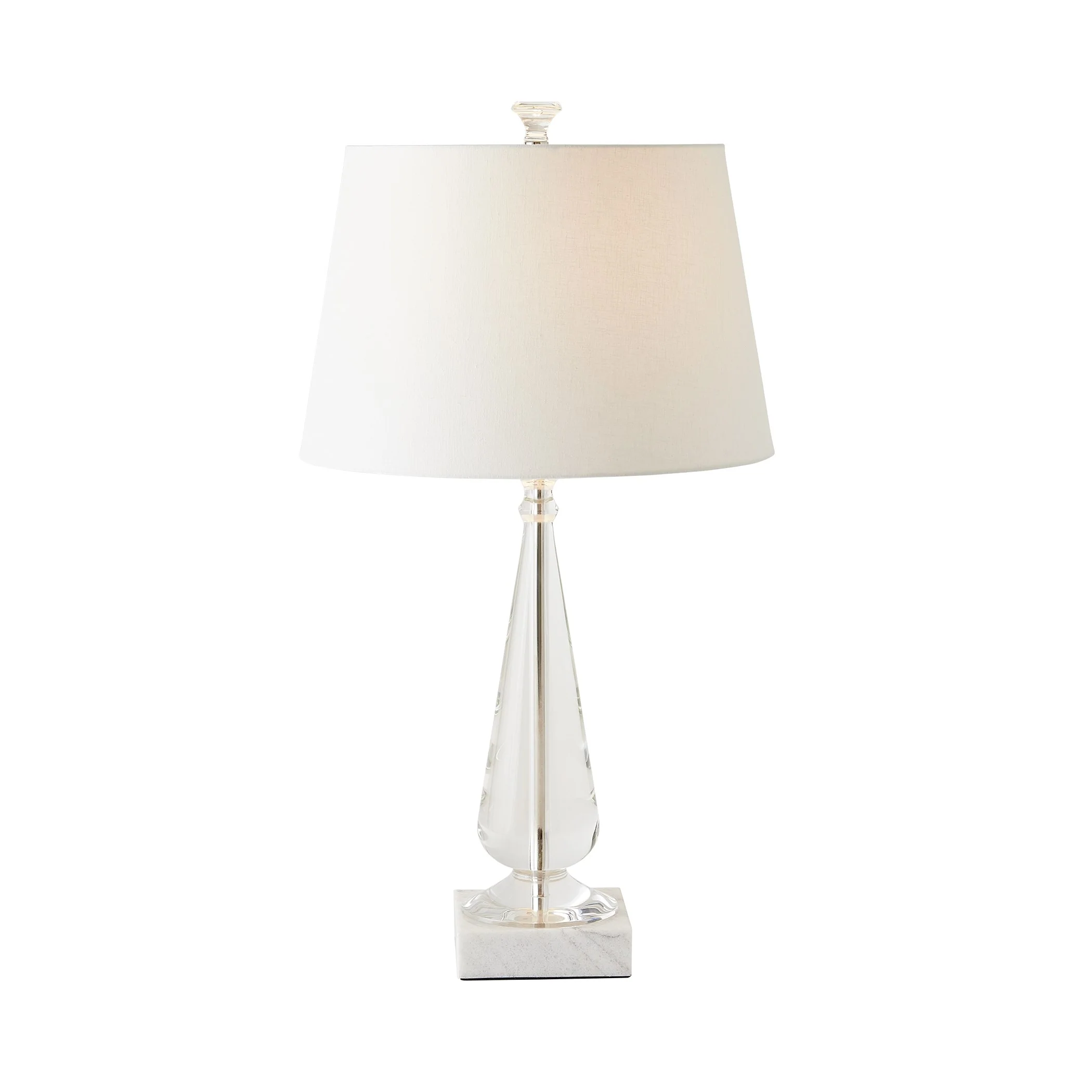 Global Views Marble Base Tapered Crystal Lamp - Image 7