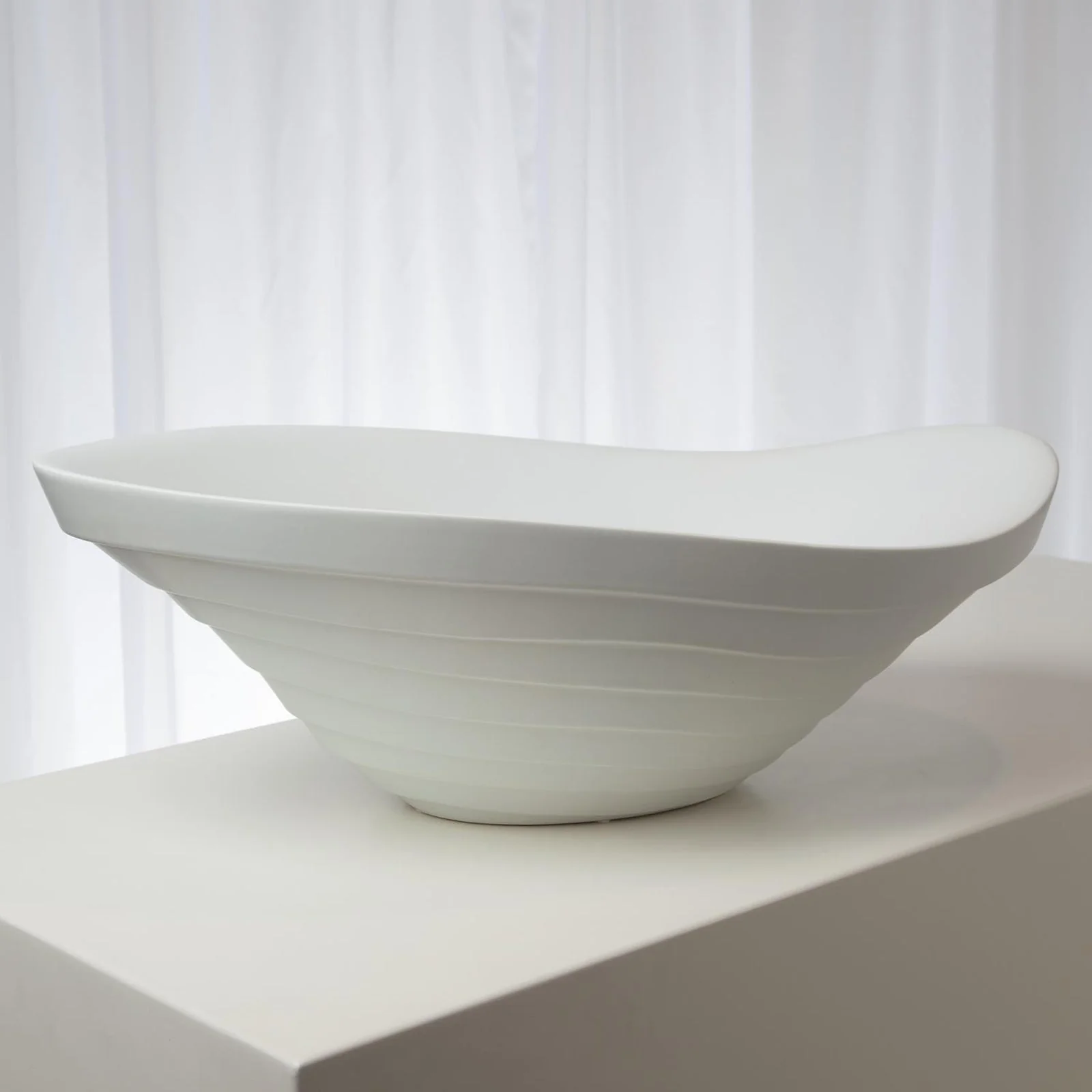 Global Views Matte White Terrace Bowl