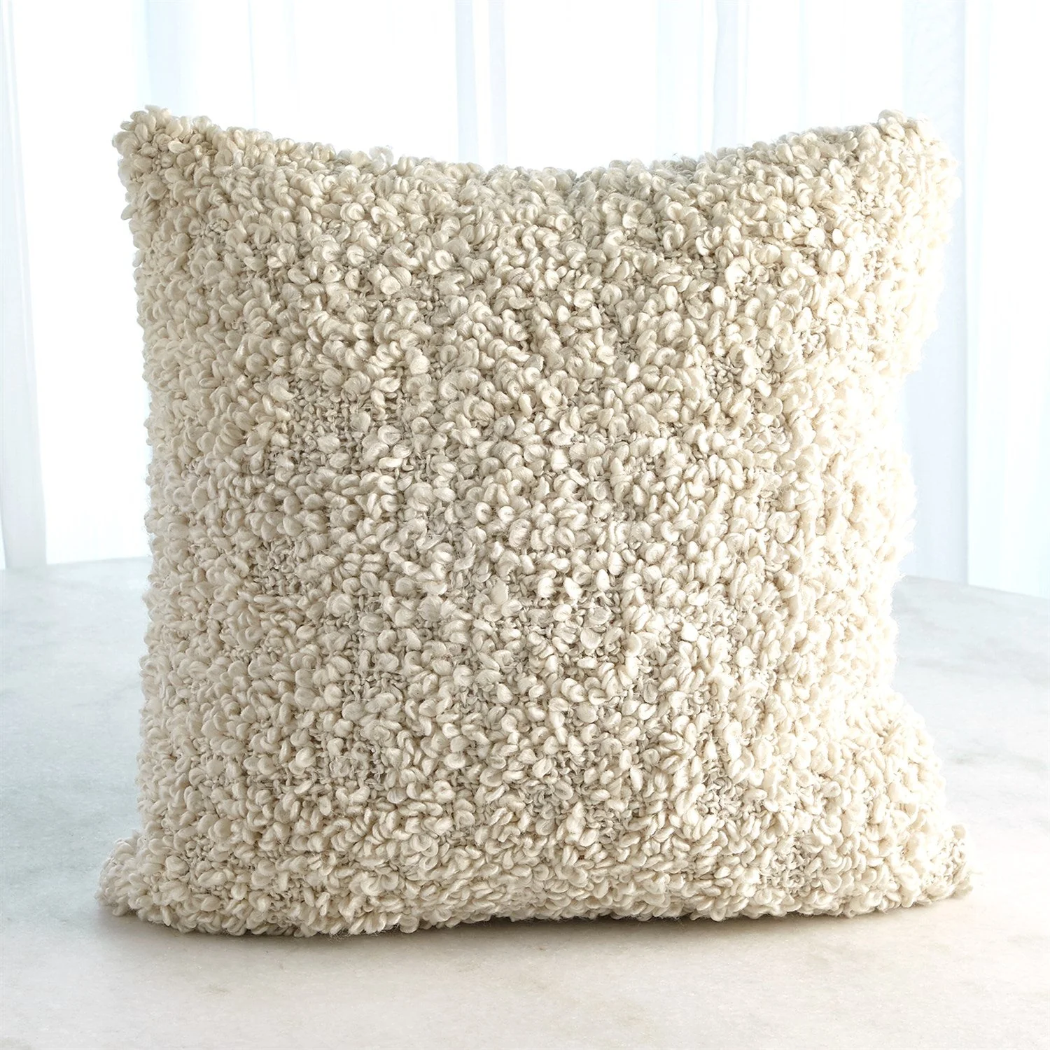 Global Views Natural Textured Boucle Pillow