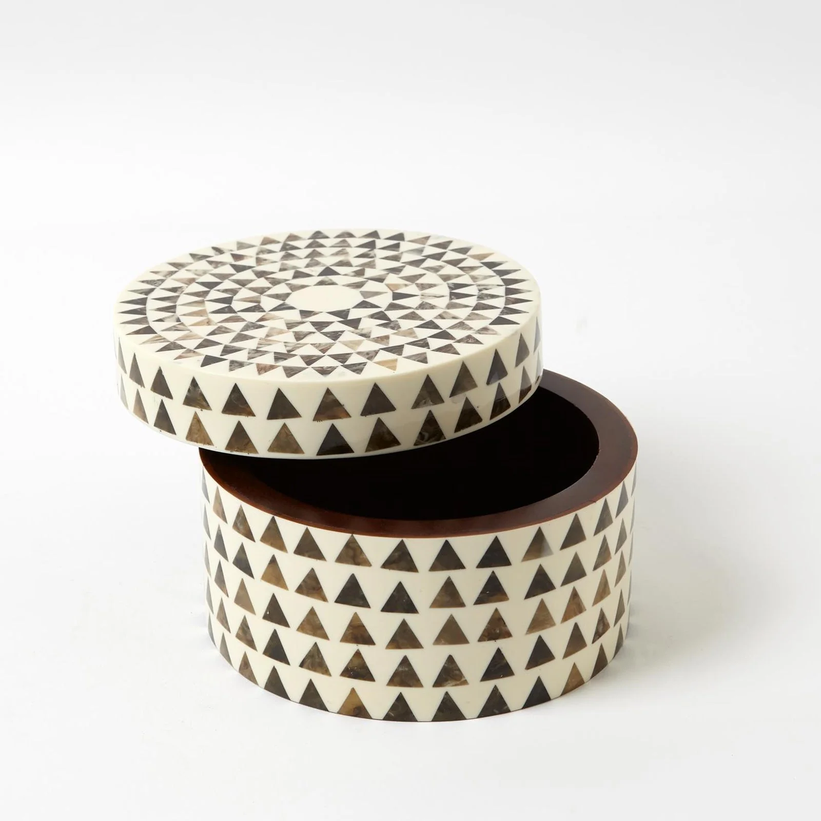 Global Views Round Triangle Print Stripe Box - Image 3