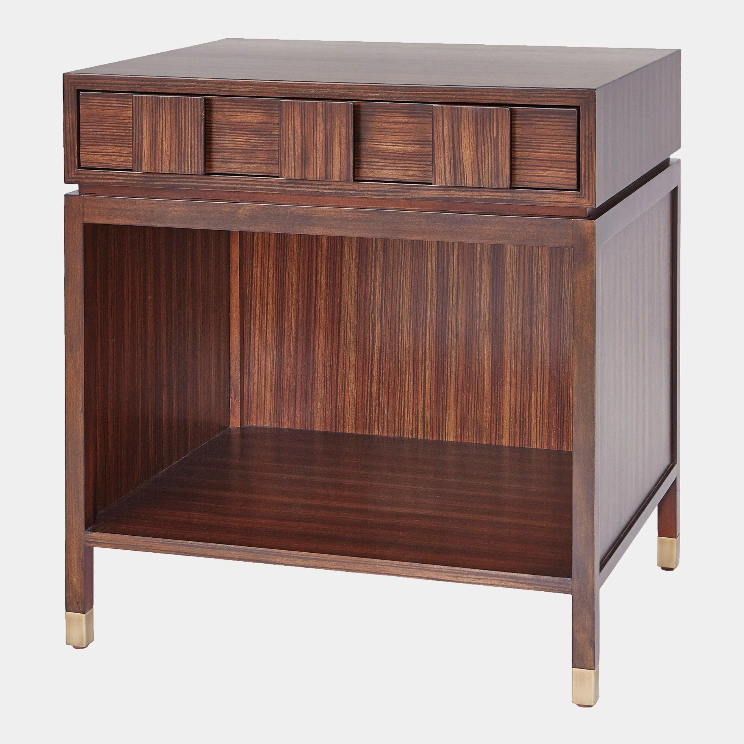 Global Views Trousdale Quad Block Bedside Table - Image 2