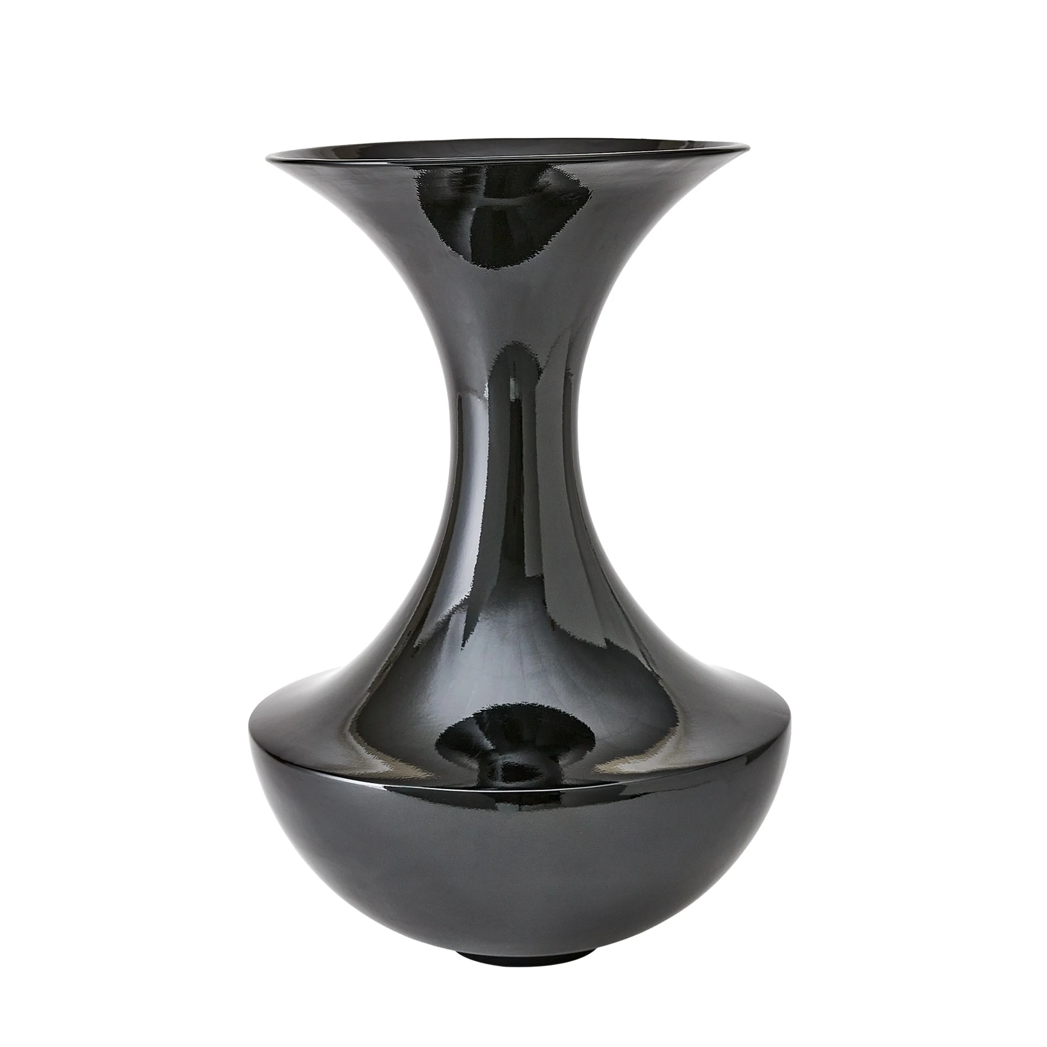 Global Views Black Trumpet Vase - Image 4