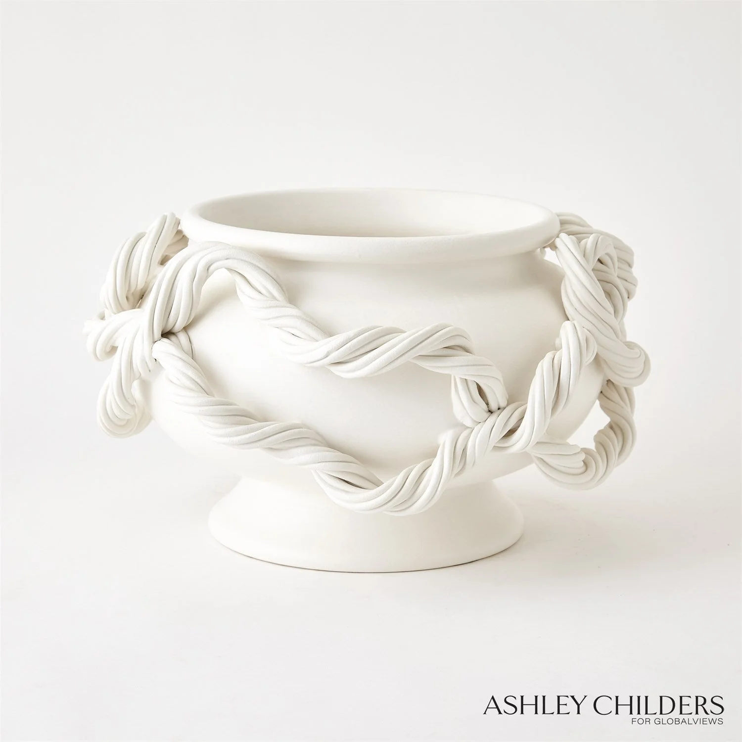 Global Views White Twisted Vine Bowl - Image 8