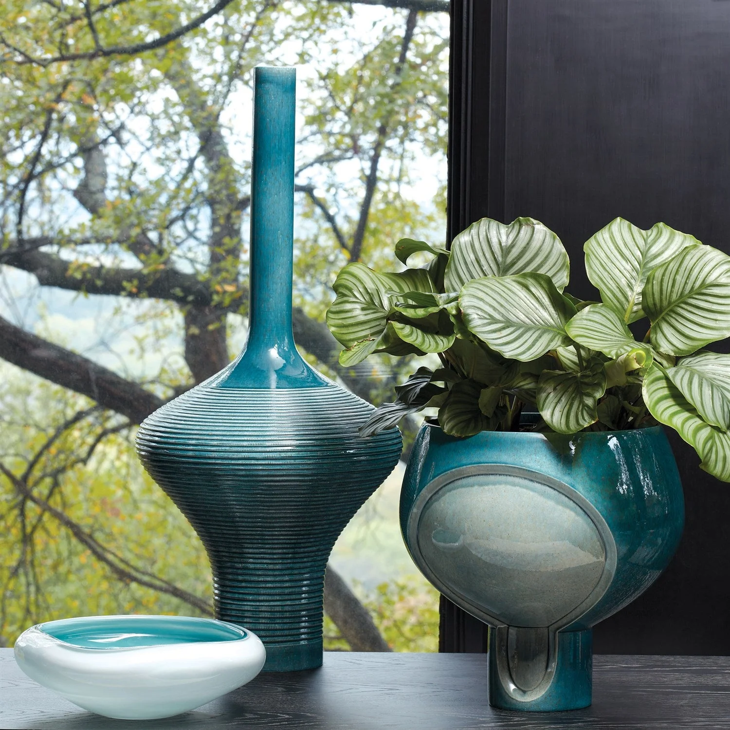 Global Views Azure Two Tone Pod Vase - Image 2