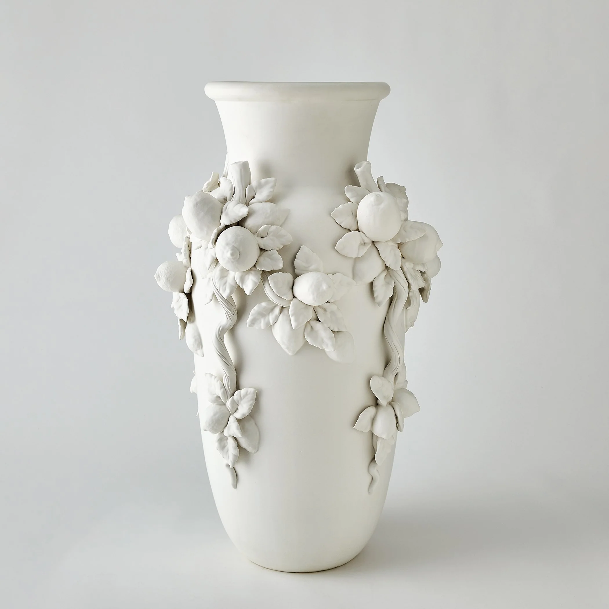 Global Views Matte White Villa Limone Urn