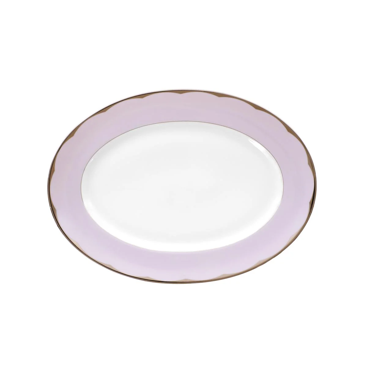Haviland Illusion Oval Dish - Small - Lavender Platinum - Image 3