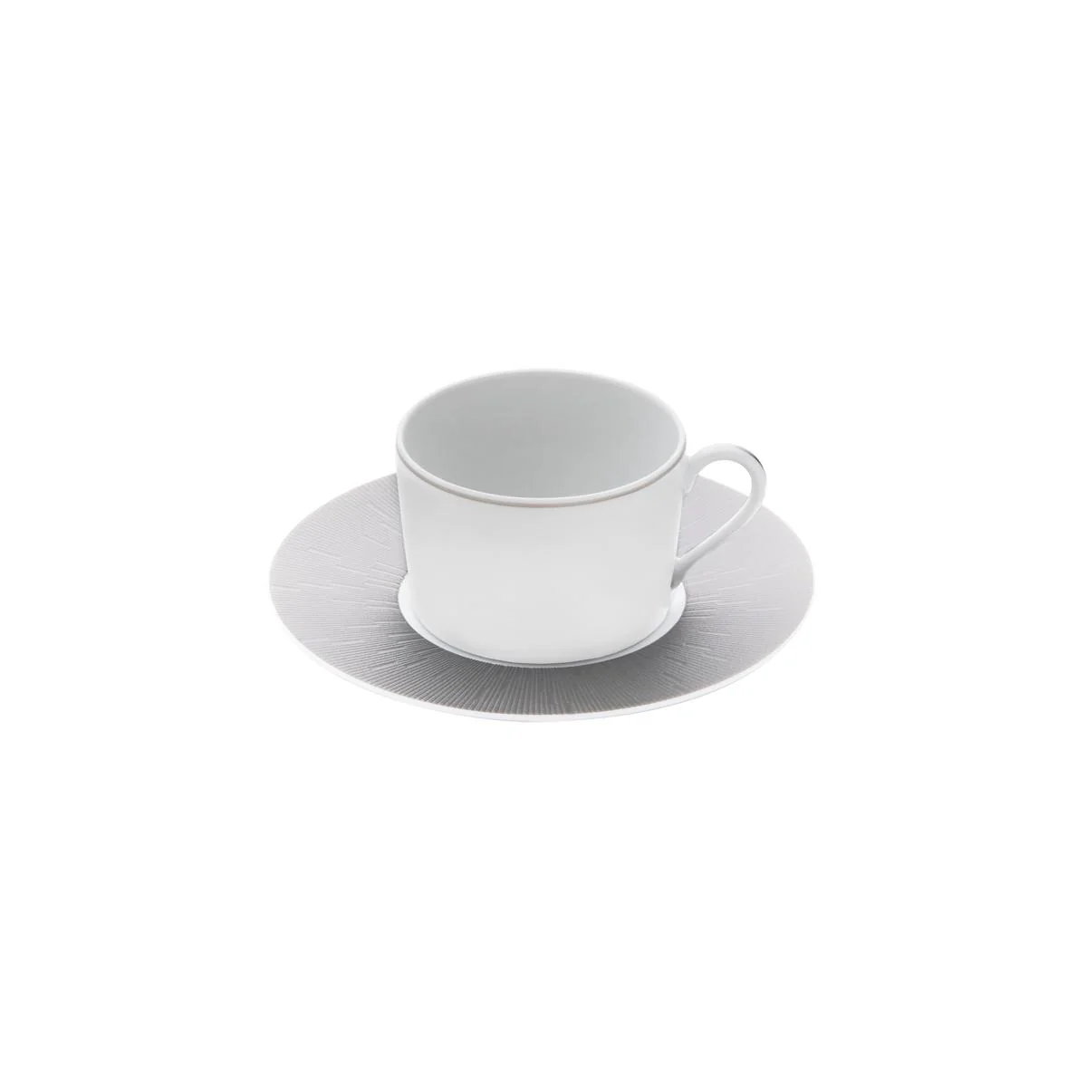 Haviland Infini Blanc Teacup and Saucer - Image 3