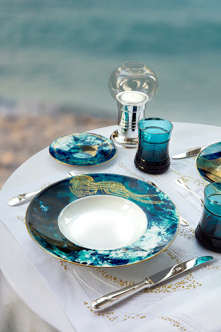 Haviland Ocean Coffee Cup and Saucer - Image 2