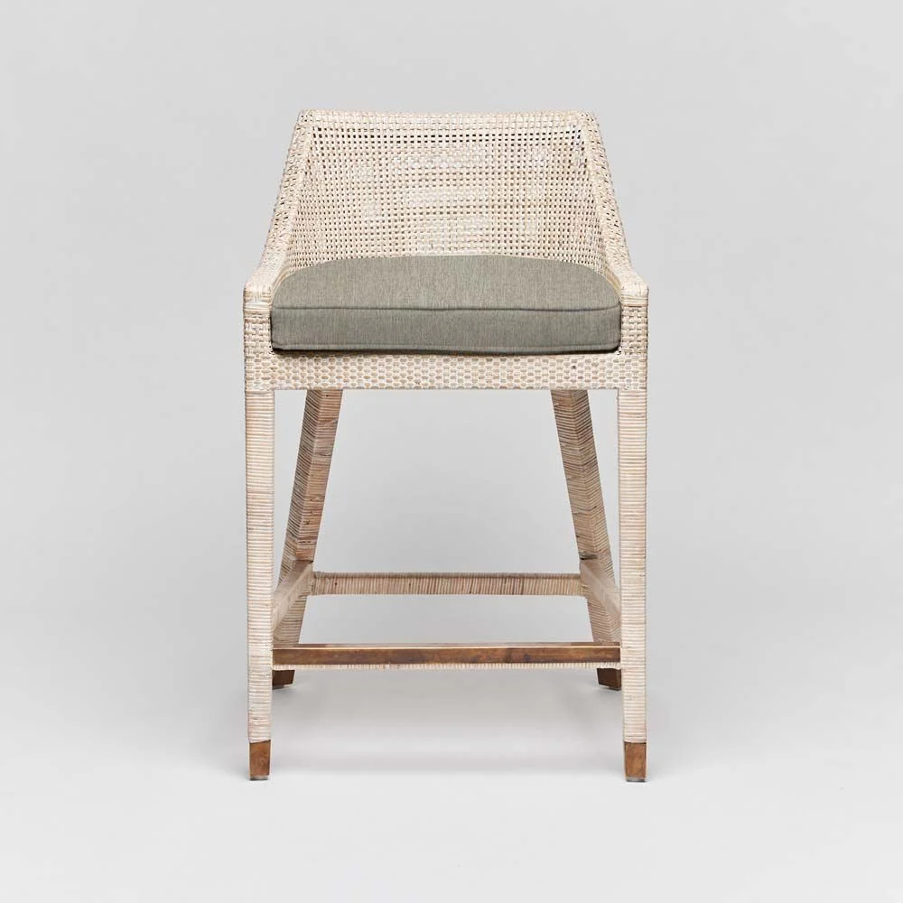 Interlude Boca Counter Stool White Wash - Image 7