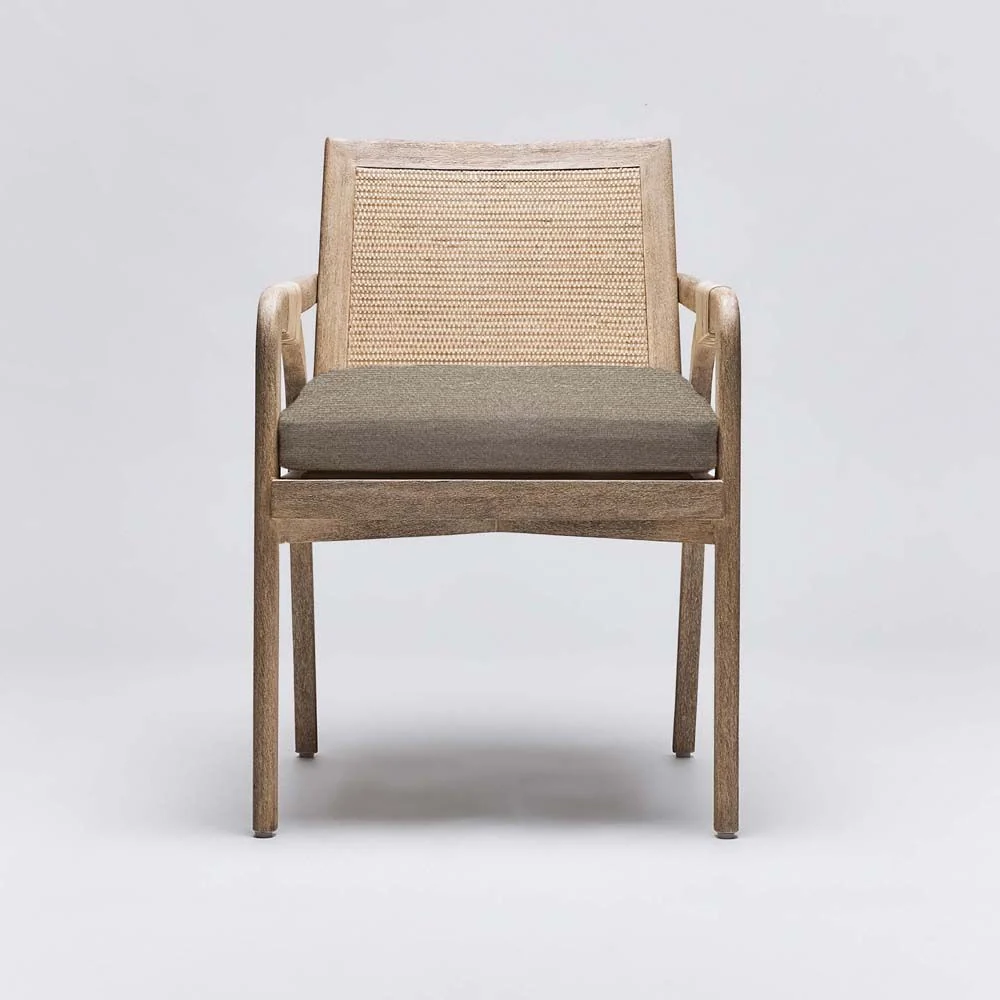 Interlude Delray Arm Chair White Ceruse - Image 6