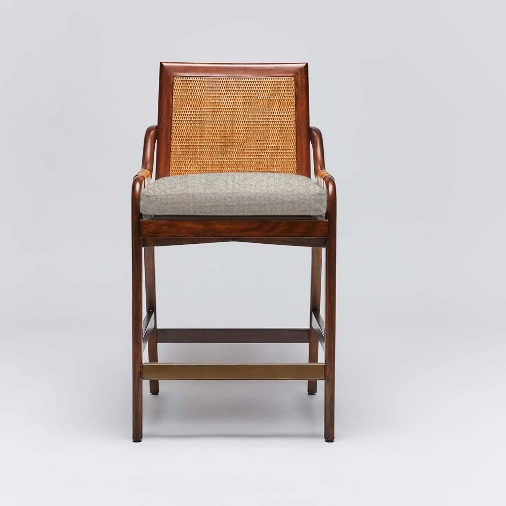 Interlude Delray Counter Stool Chestnut