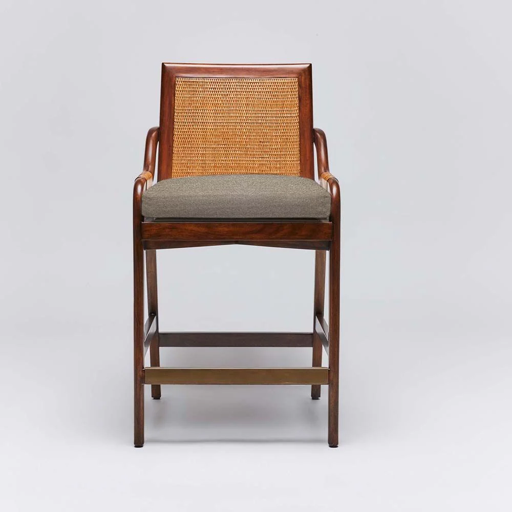 Interlude Delray Counter Stool Chestnut - Image 6