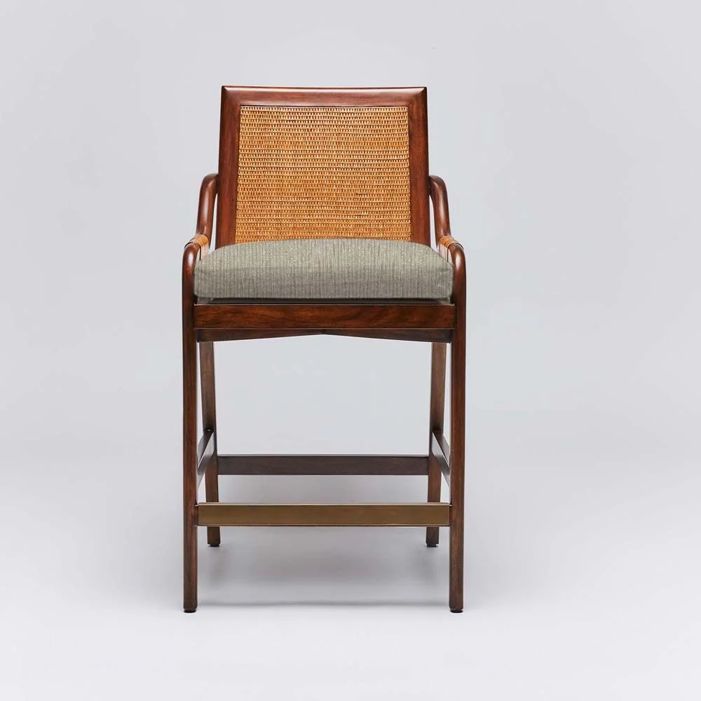 Interlude Delray Counter Stool Chestnut - Image 9
