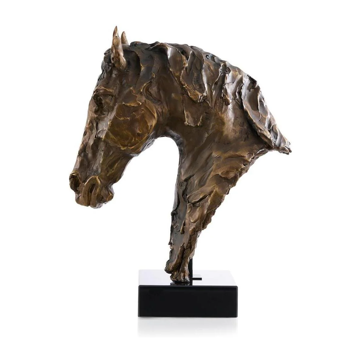 John Richard Decor Horse Bust on Marble - Image 2