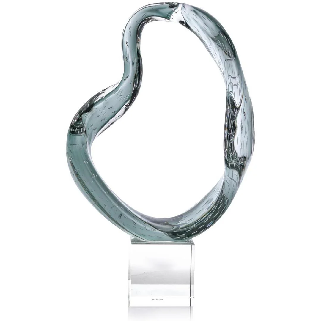 John Richard Decor Viridian Flux Sculpture on Crystal I - Image 2