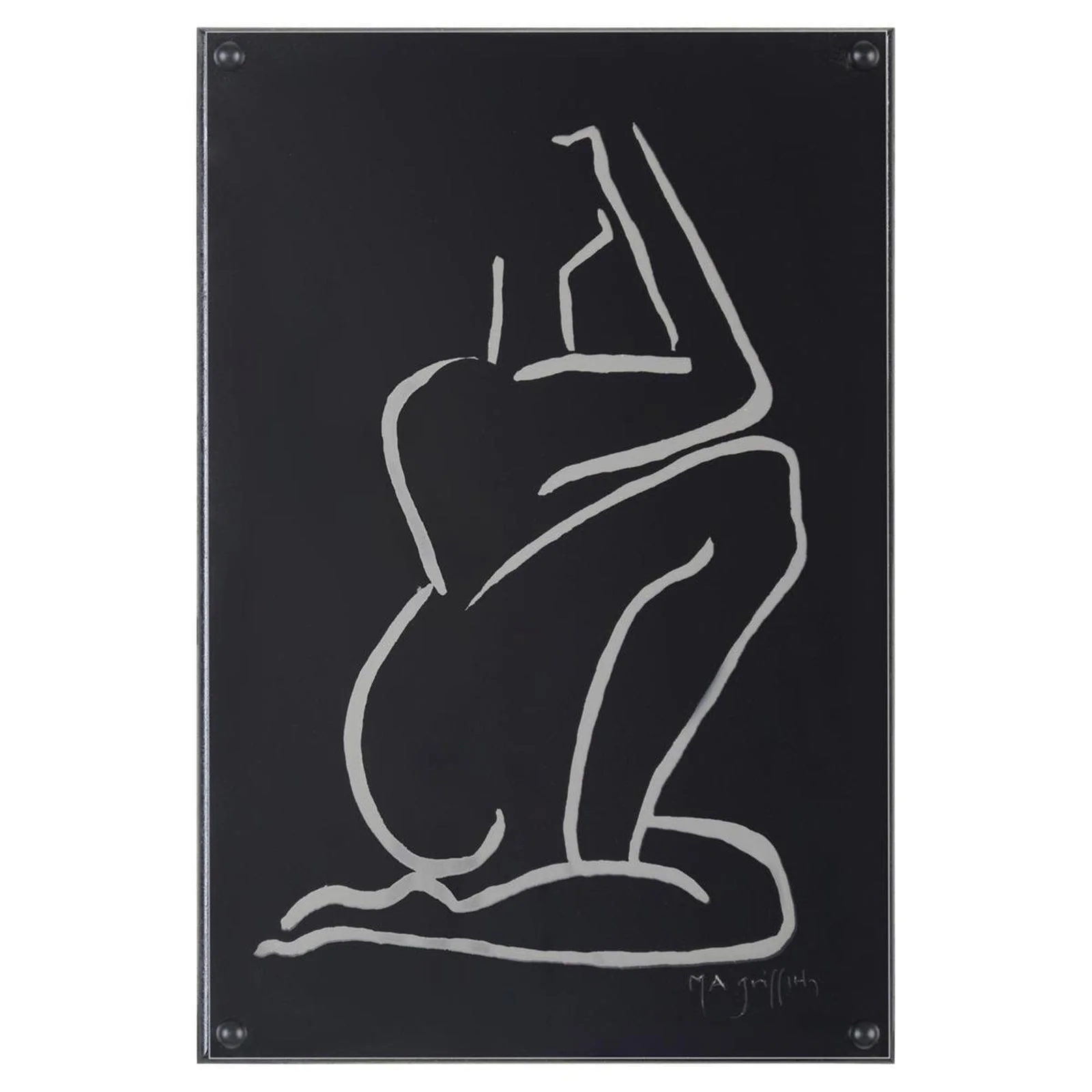 John Richard Ebony Contour Iv Wall Art