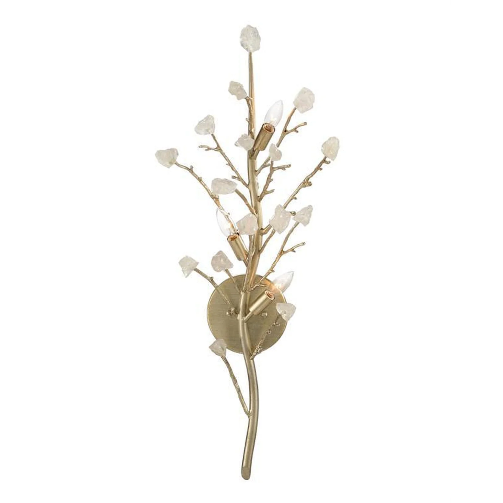 John Richard Quartz Branched Three-Light Wall Sconce