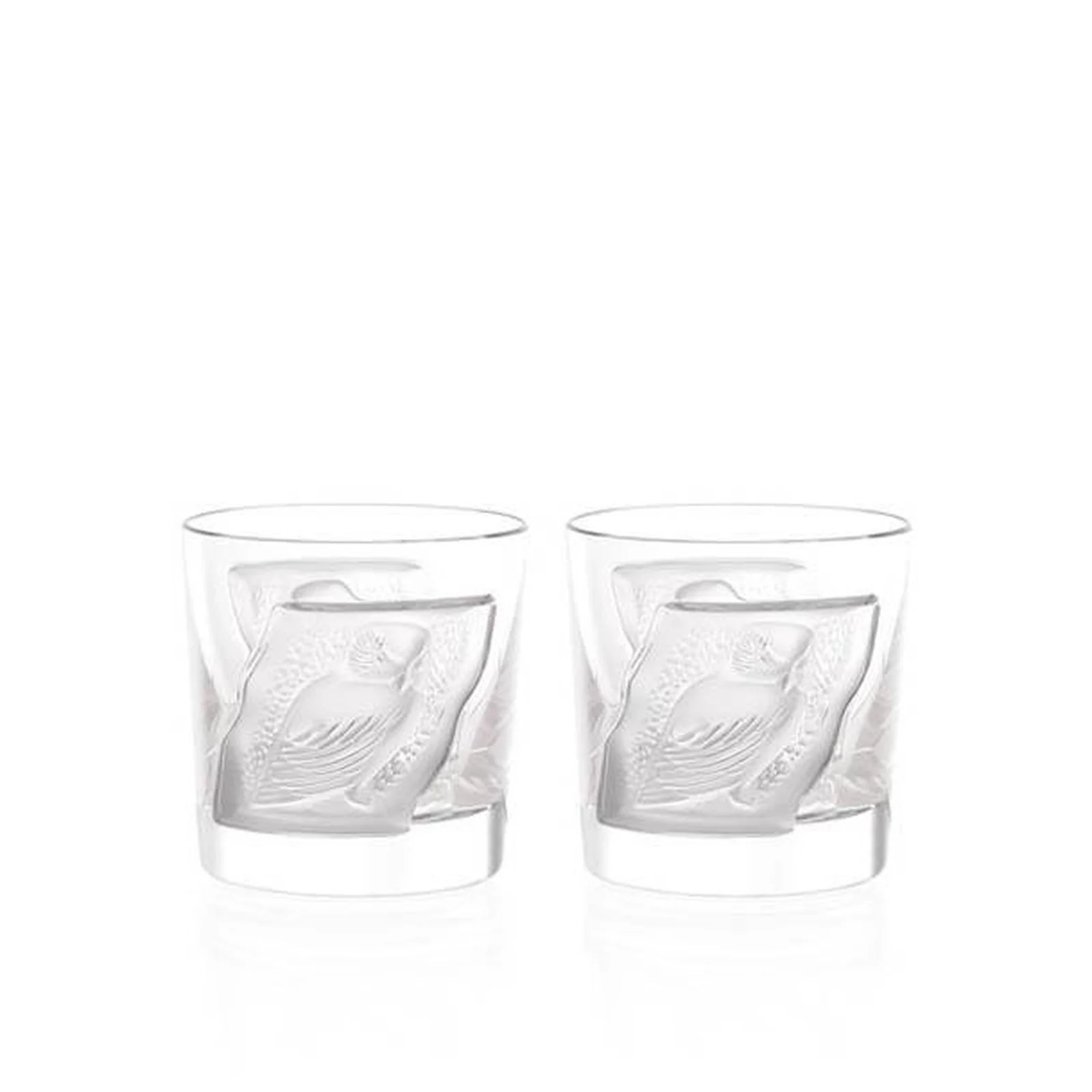 Lalique Owl Cordial Tumblers - Set of 2