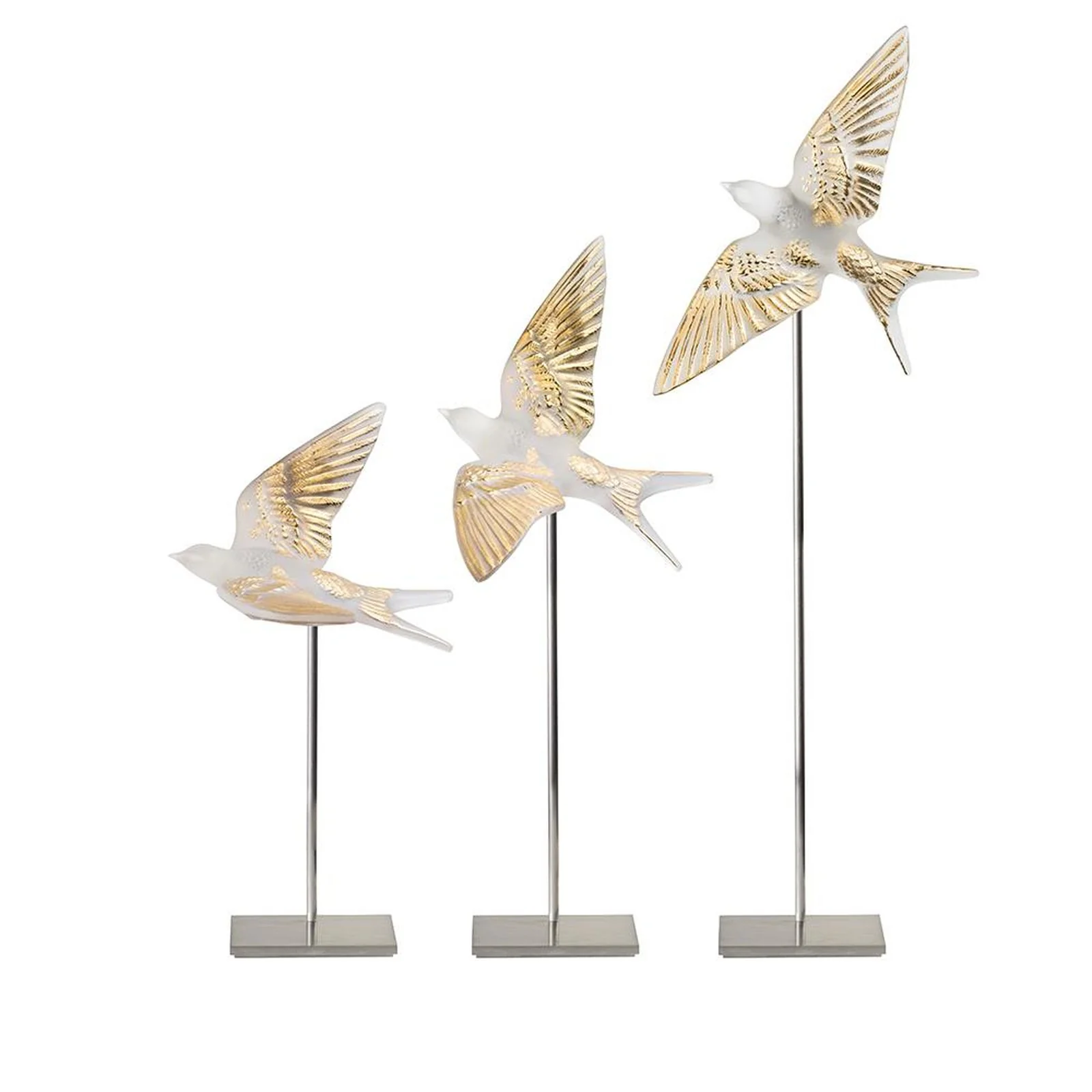 Lalique Swallow Wings Down Wall Sculpture - Image 2