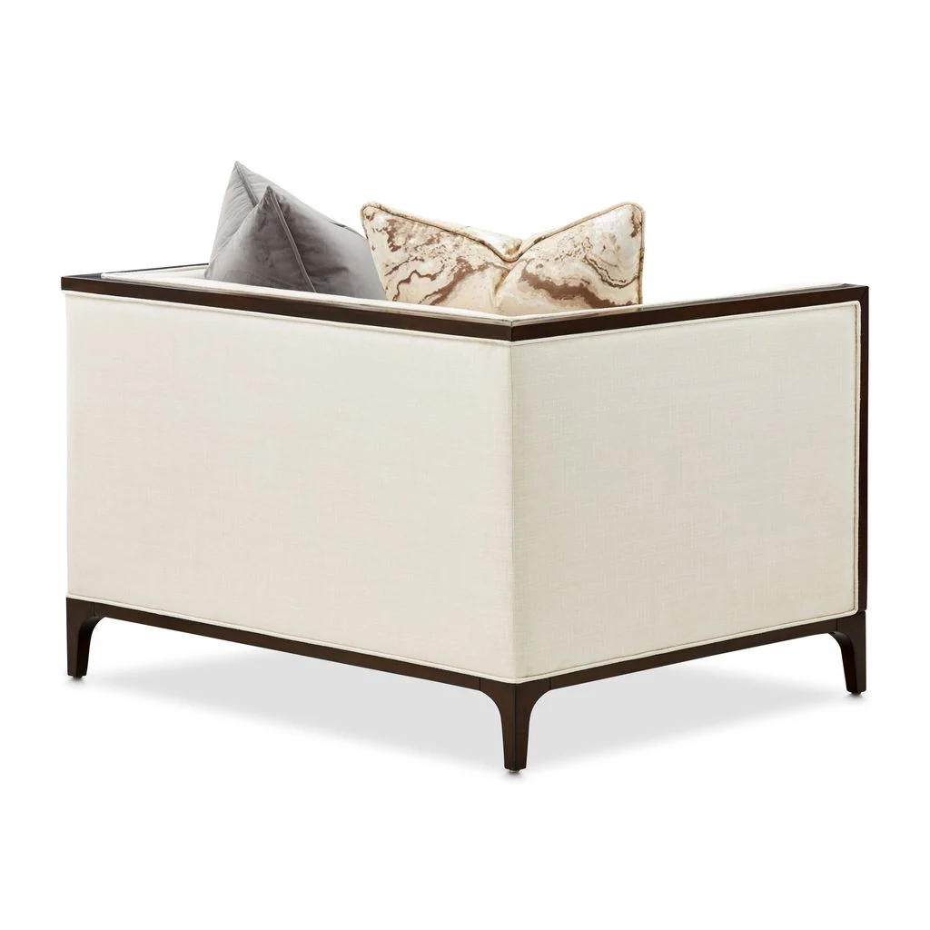 Michael Amini Belmont Place Matching Chair - Cream/Espresso - Image 8