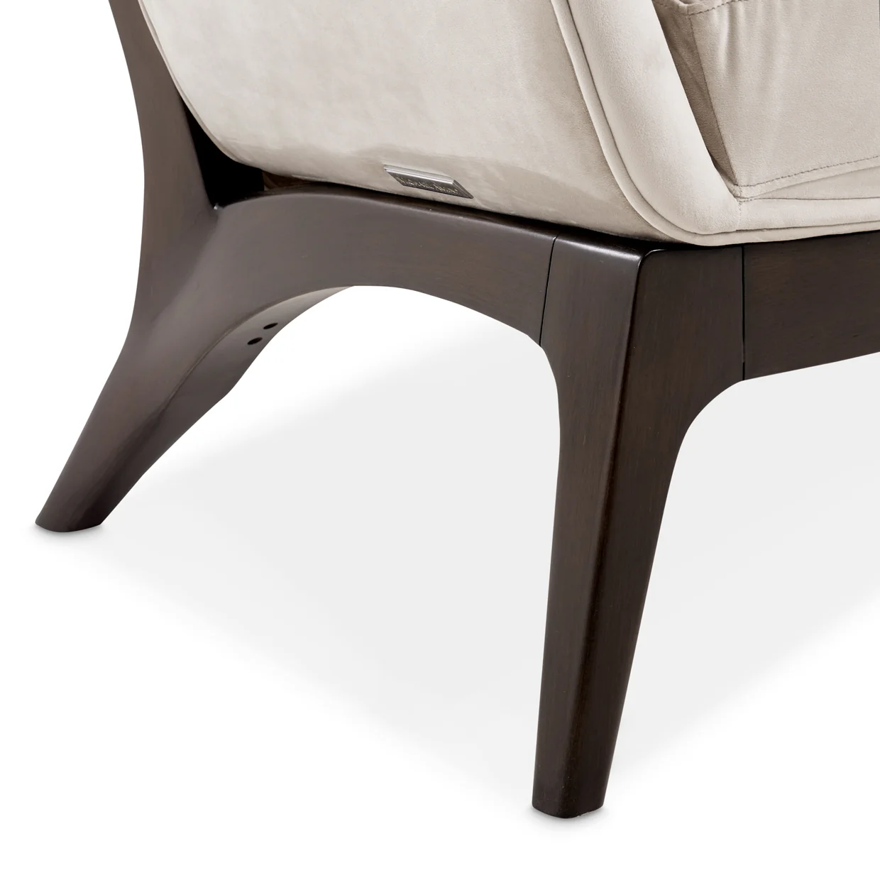 Michael Amini Camellia Field Caramel Accent Chair Ivory Caramel - Image 6