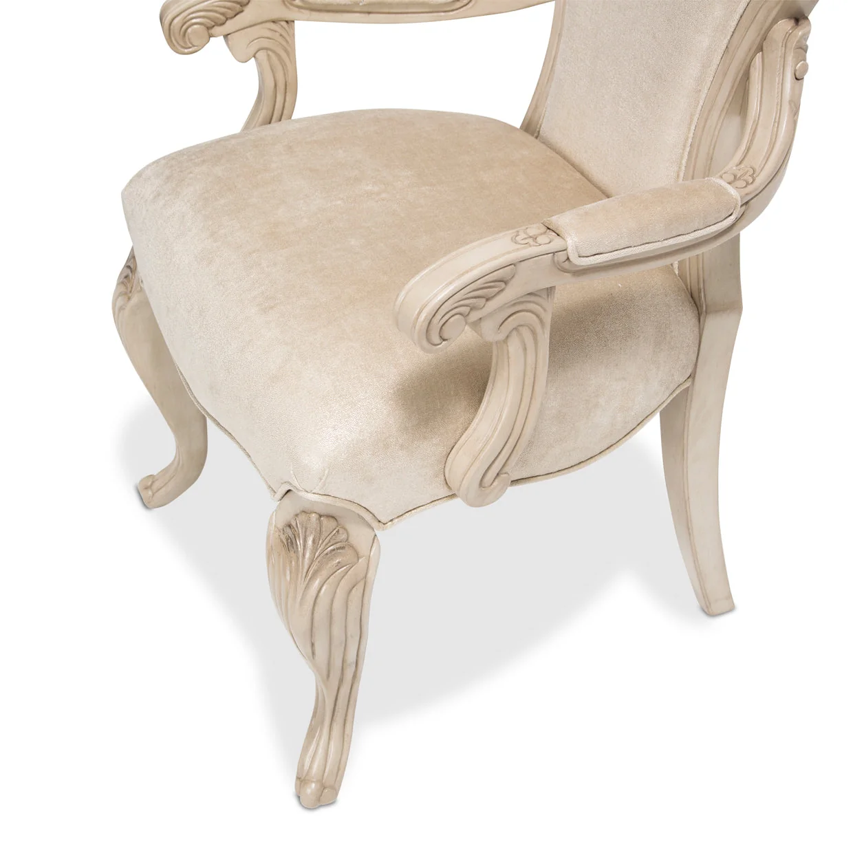Michael Amini Platine De Royale Champagne Arm Chair - Set of 2 - Image 4