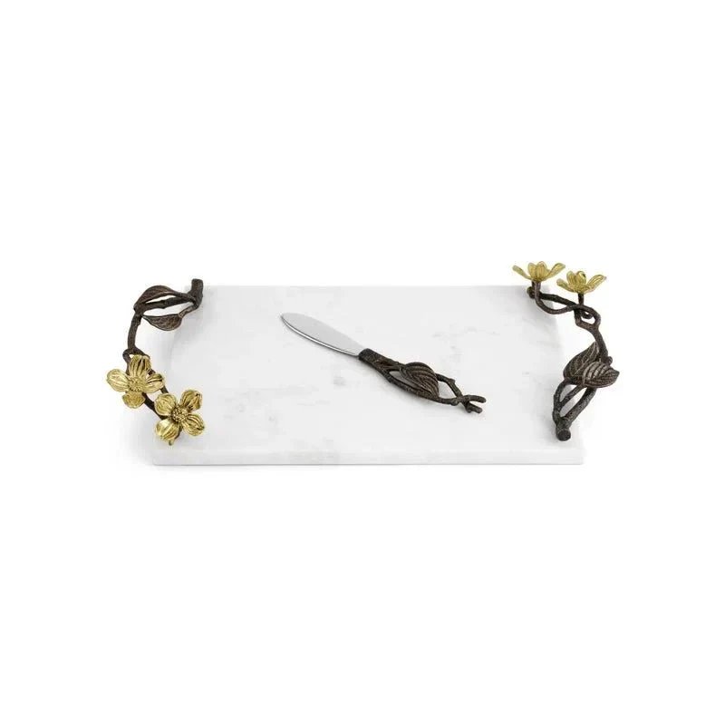 Michael Aram Dogwood Small Cheeseboard and knife - Image 6