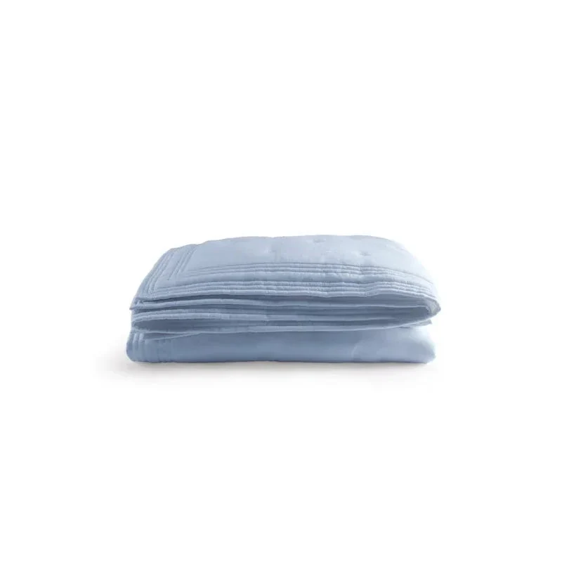 Michael Aram Tufted Quilt King Coverlet - Sky - Image 5