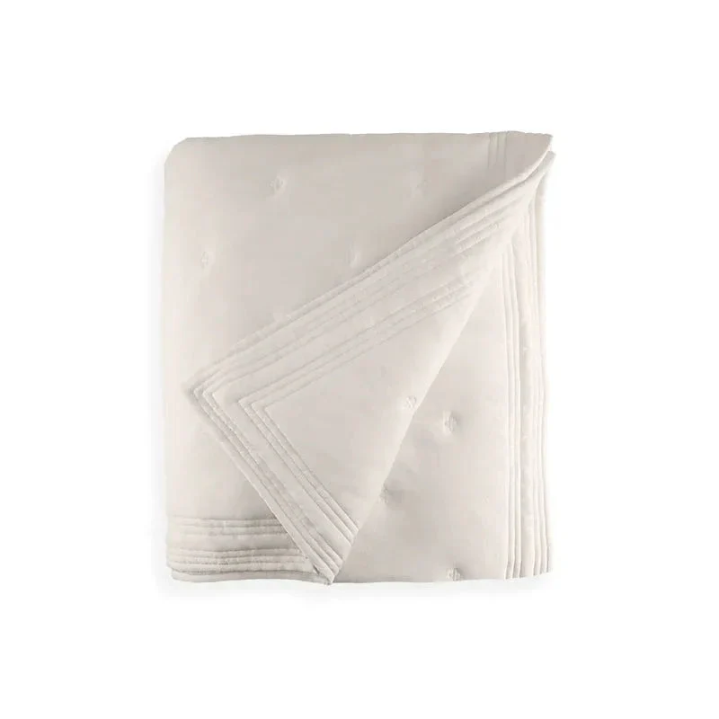 Michael Aram Tufted Quilt King Coverlet - Stone - Image 4
