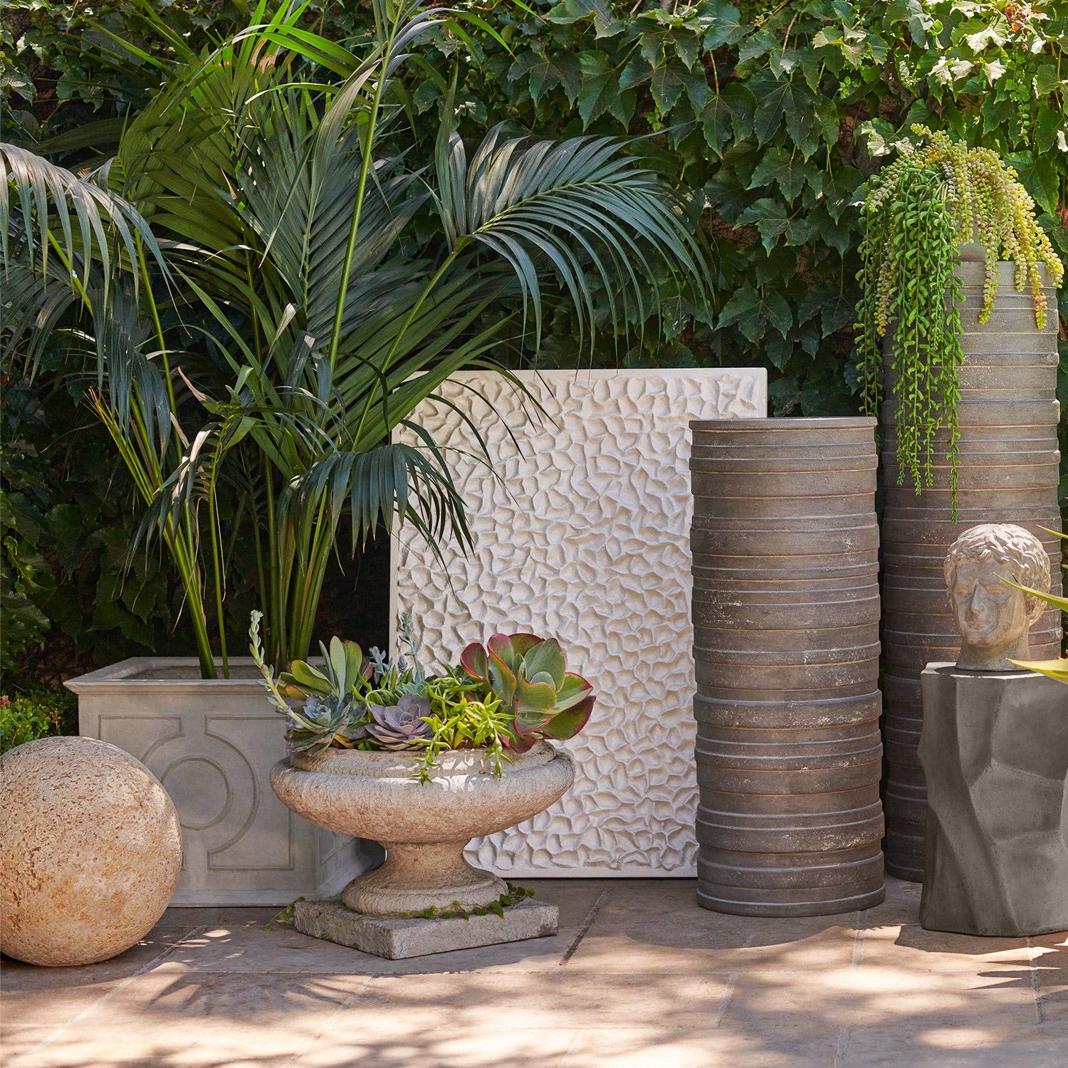 Molly Decorative Cement Sphere - Set of 2 - Image 3