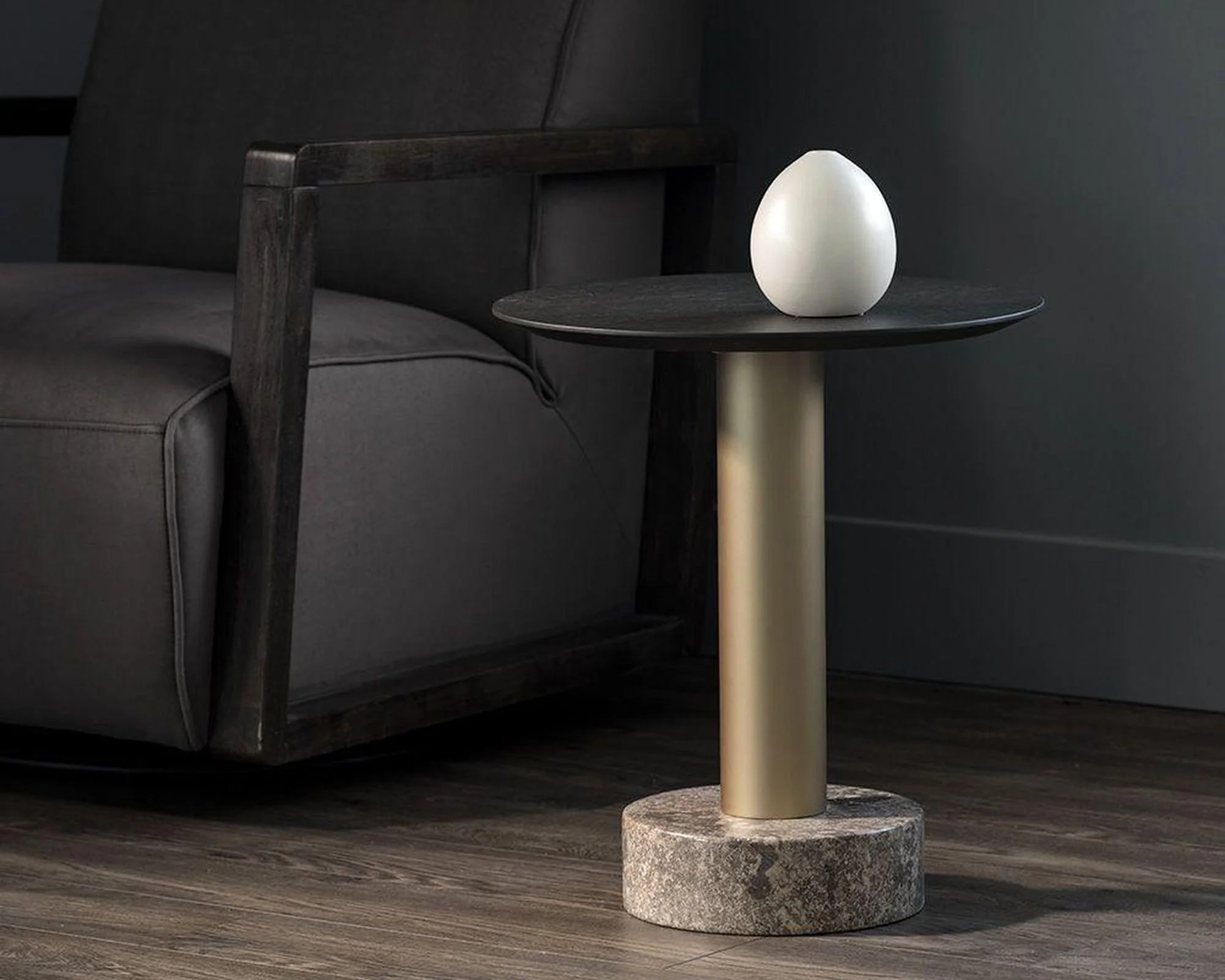 Sunpan Gold Monaco End Table - Image 4