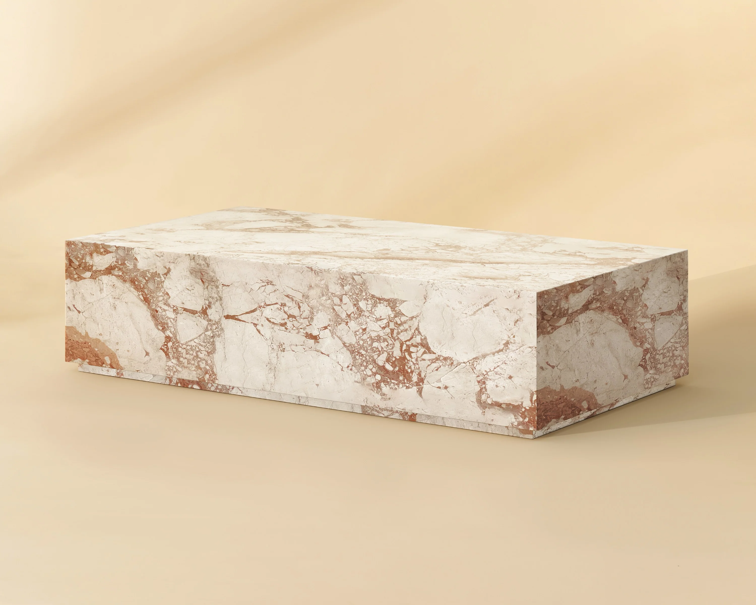 Sunpan Laros Coffee Table - Crema Breccia Marble