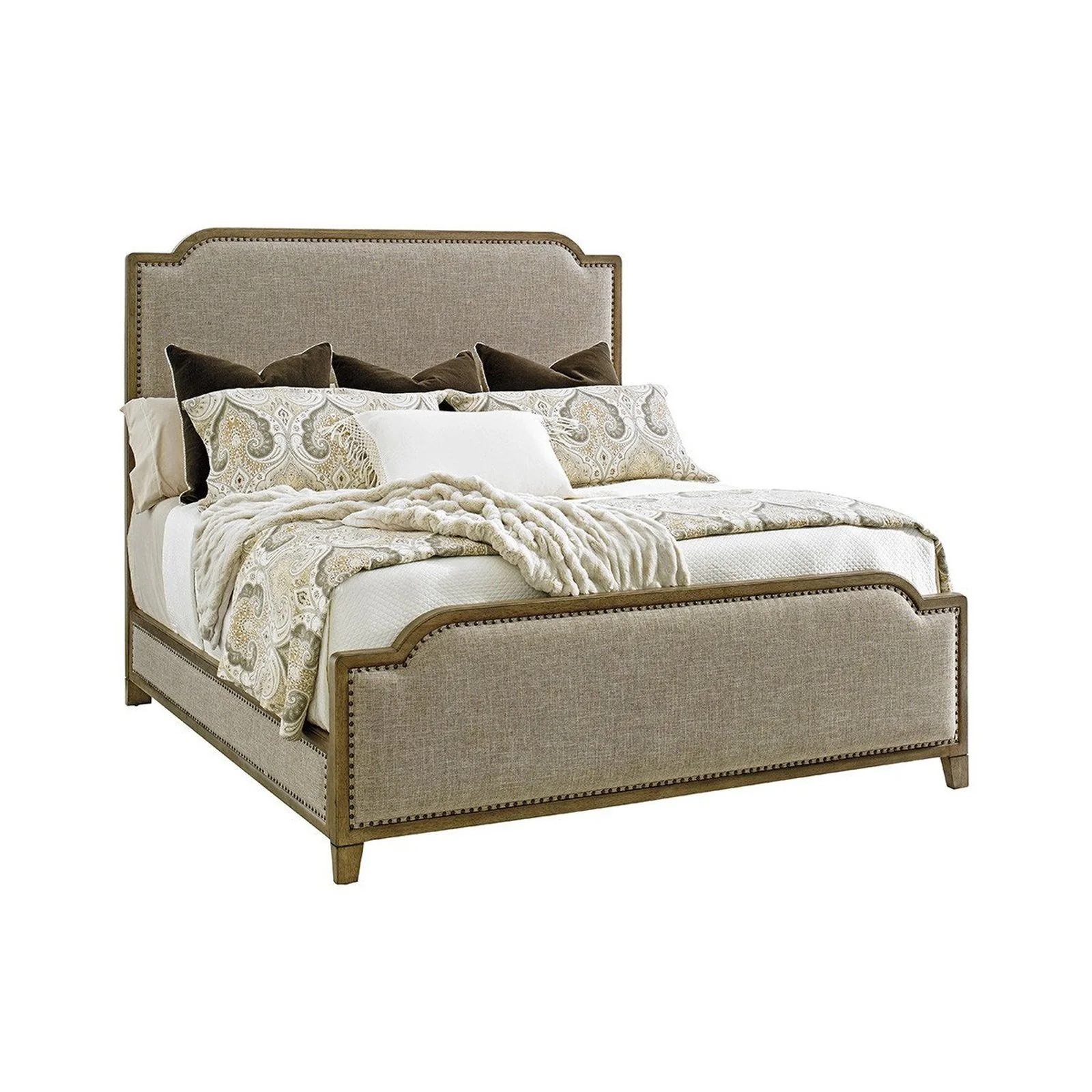 Tommy Bahama Home Cypress Point Stone Harbour Upholstered Queen Bed