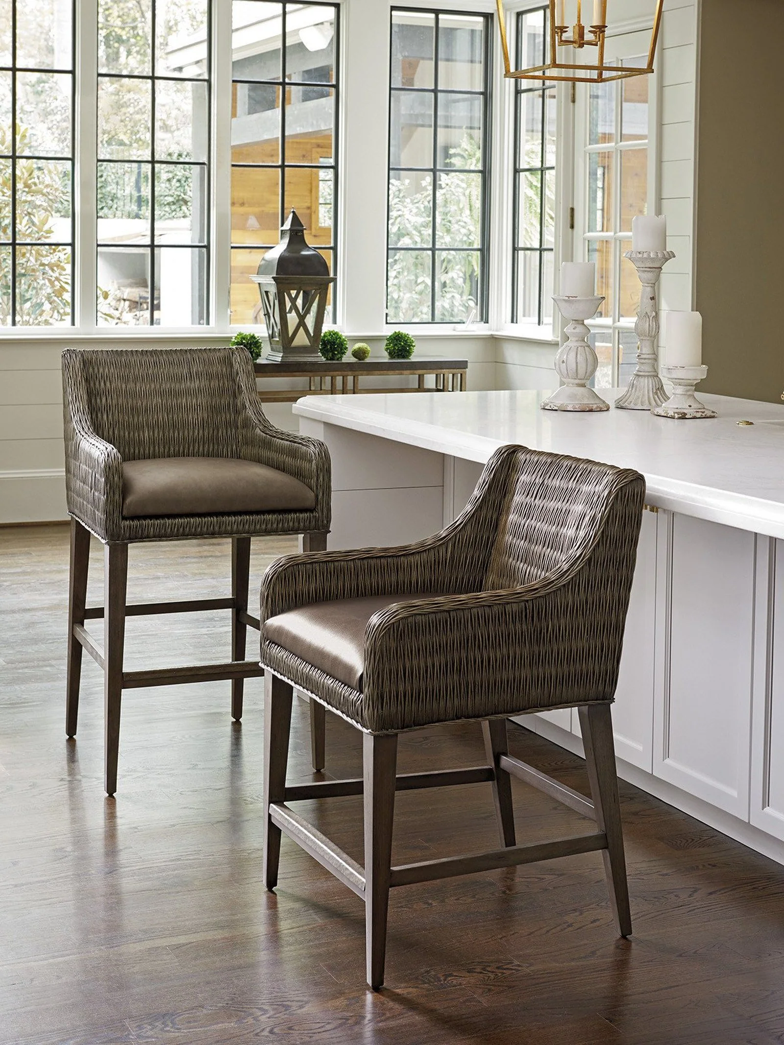 Tommy Bahama Home Cypress Point Turner Woven Bar Stool As Shown - Image 2